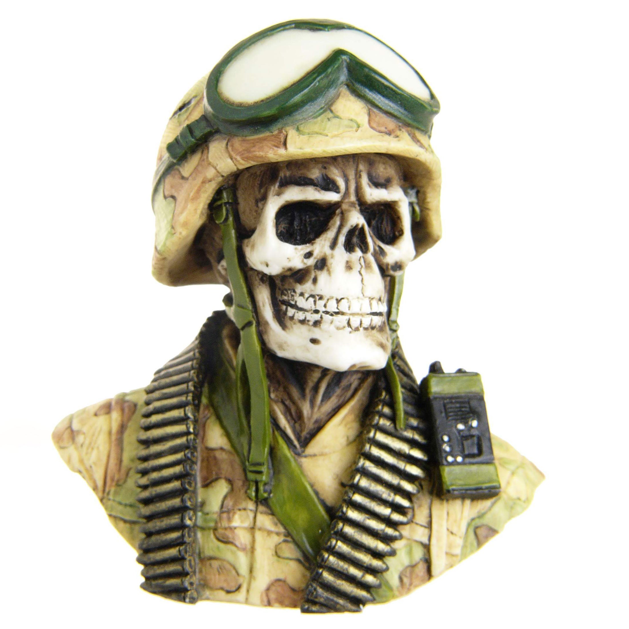 Military Skeleton Half Bust
