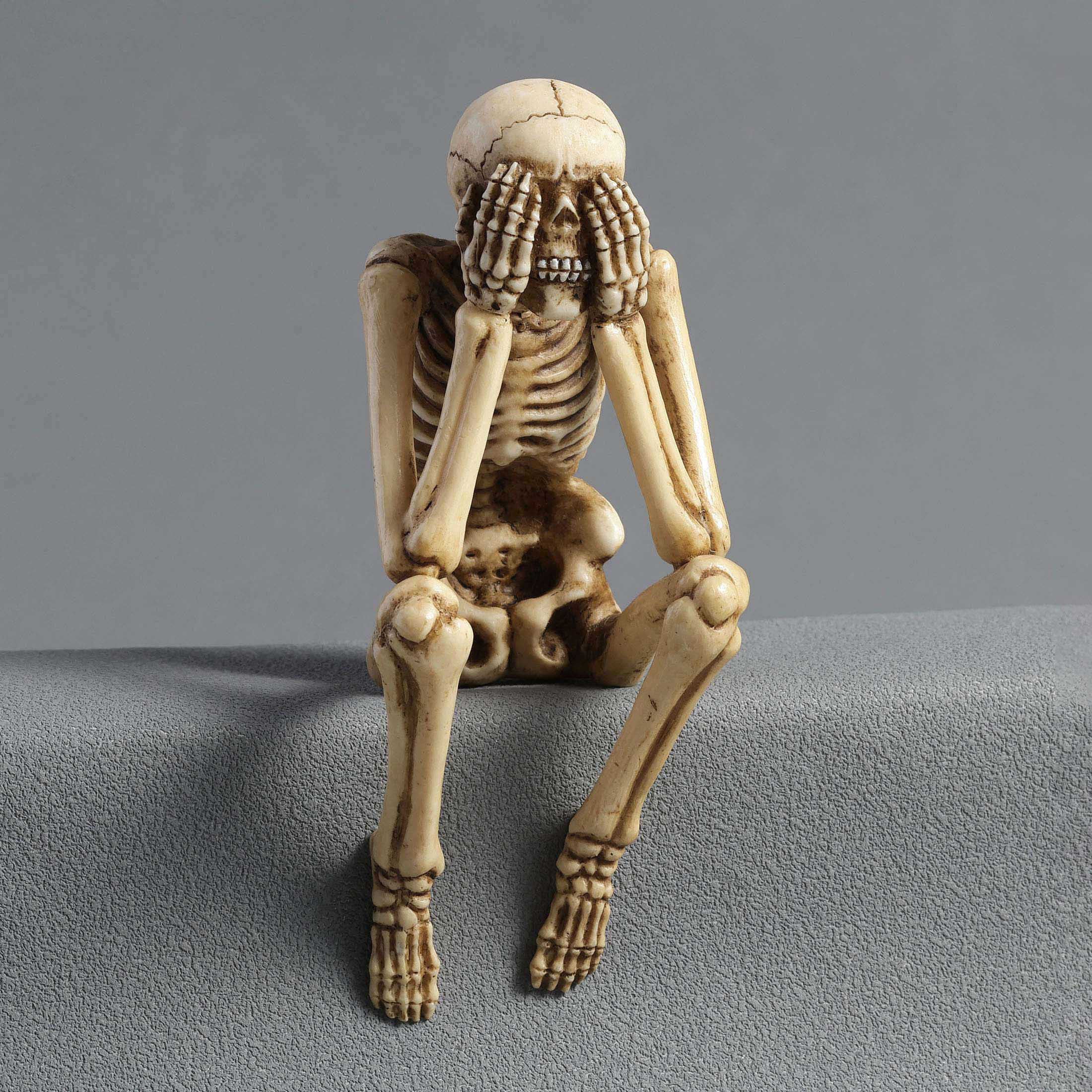 Sitting Skeletons See No Evil Hear No Evil Speak No Evil