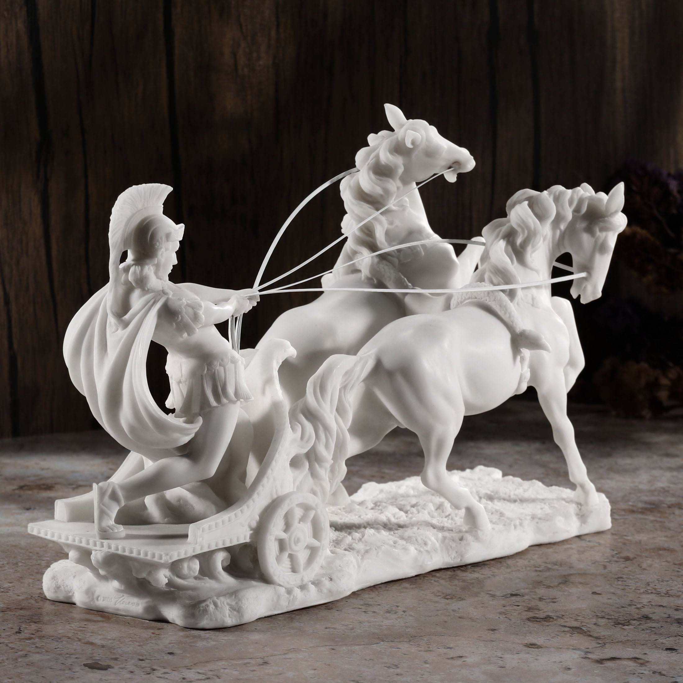 Roman Centurion On Two-Horse Chariot