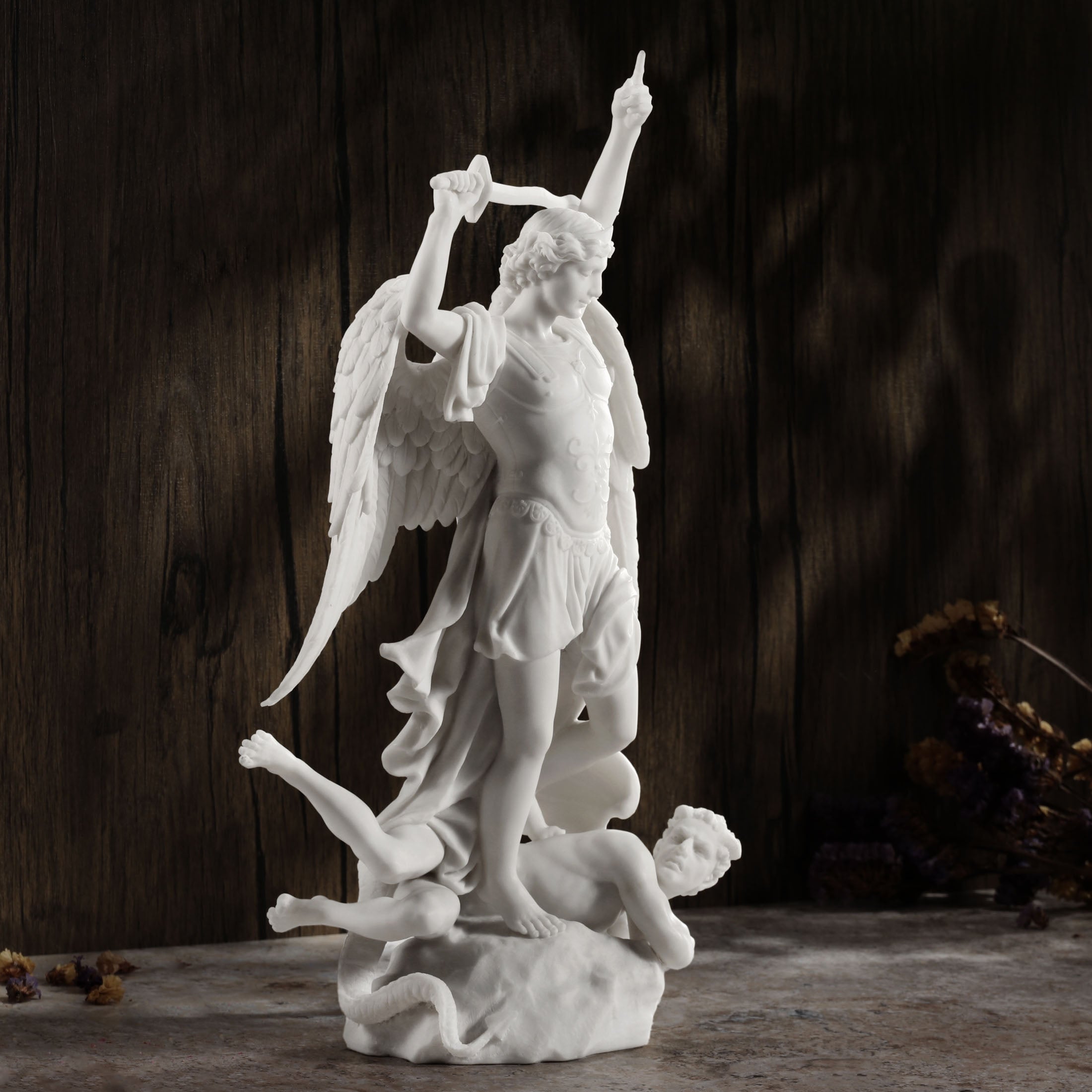 Saint Michael Standing On Demon