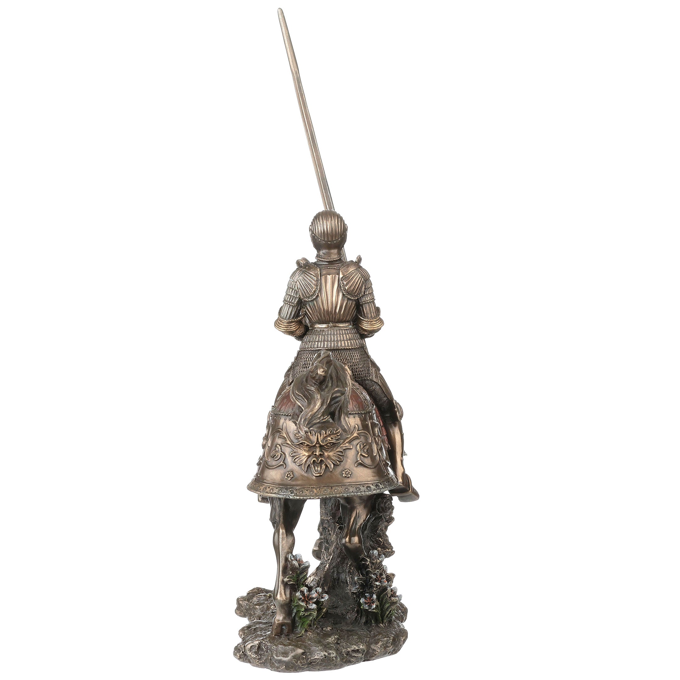 Medieval Armored Knight And Horse With Jousting Lance