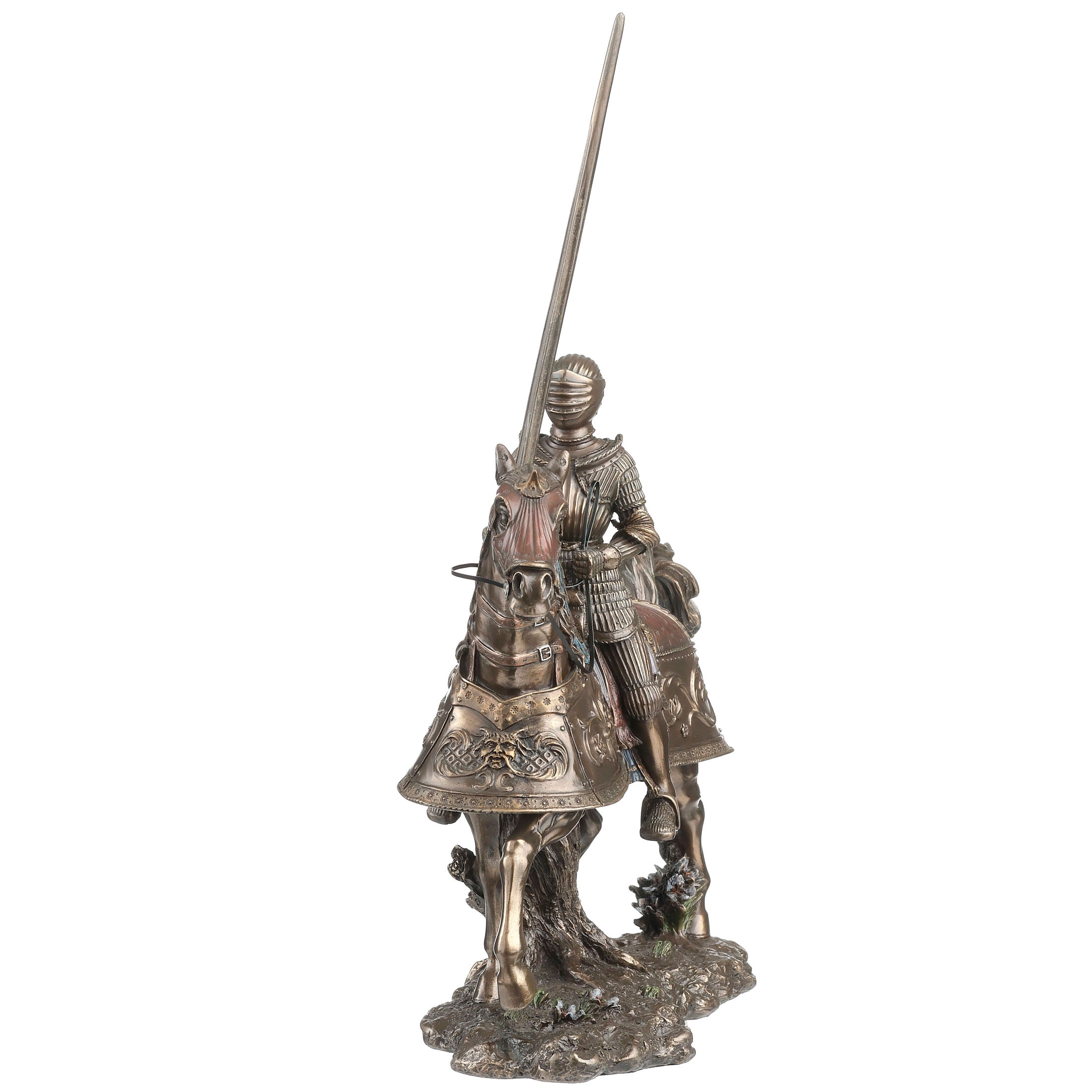 Medieval Armored Knight And Horse With Jousting Lance