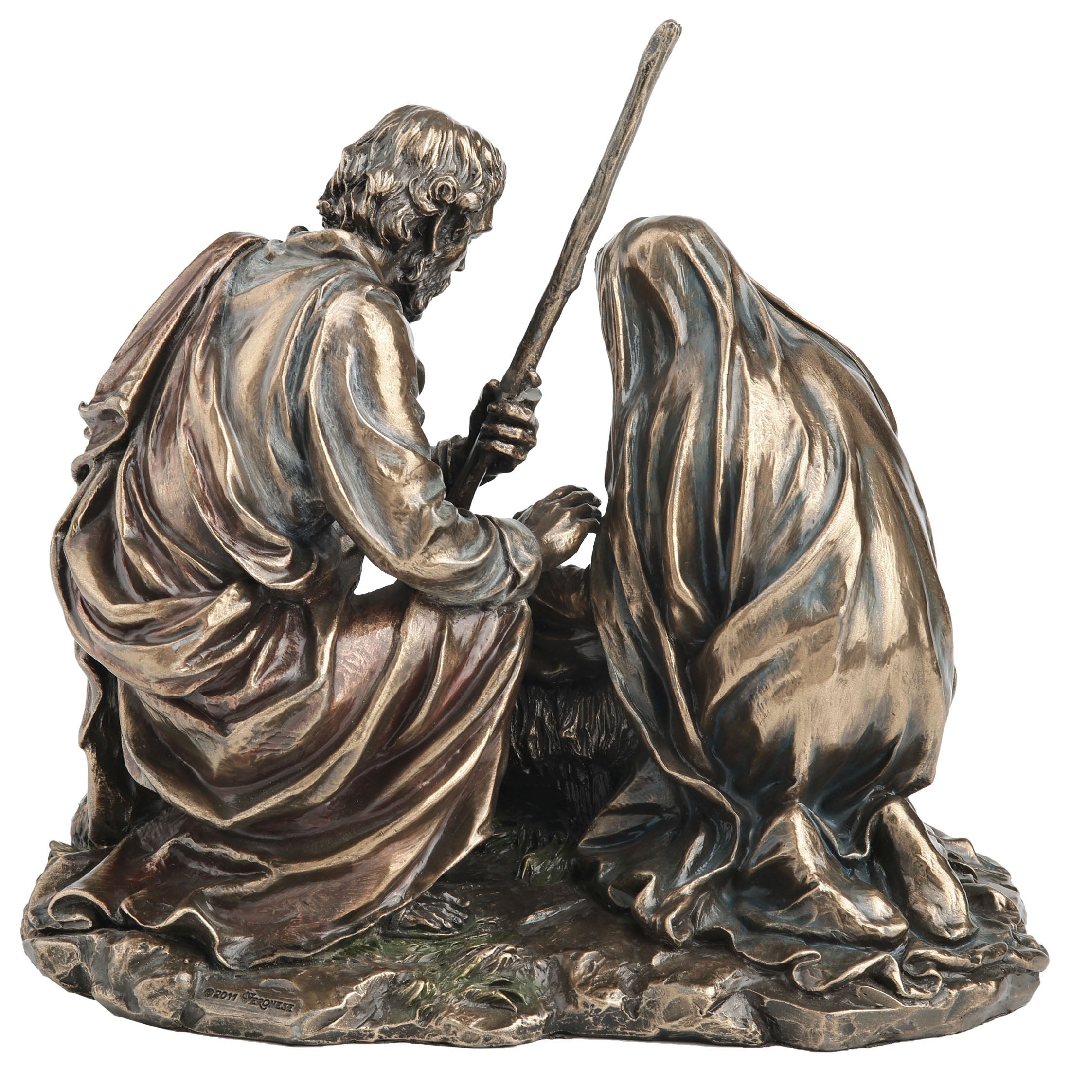 Nativity Baby Jesus, Mary And Joseph With Lamb
