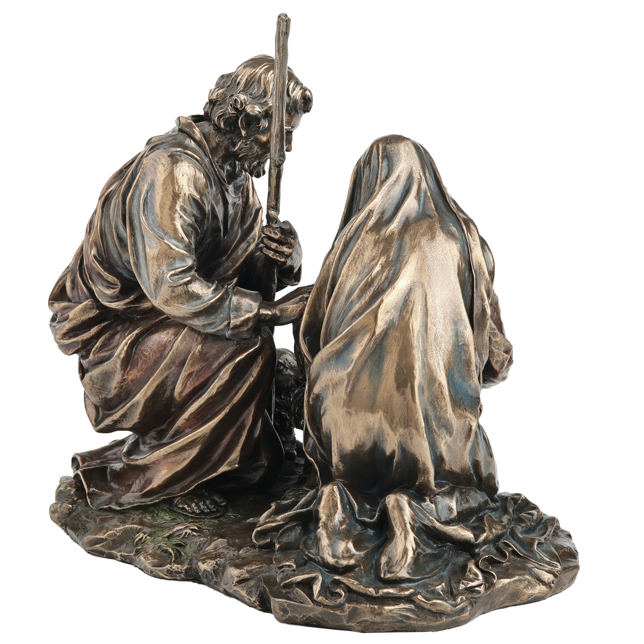 Nativity Baby Jesus, Mary And Joseph With Lamb