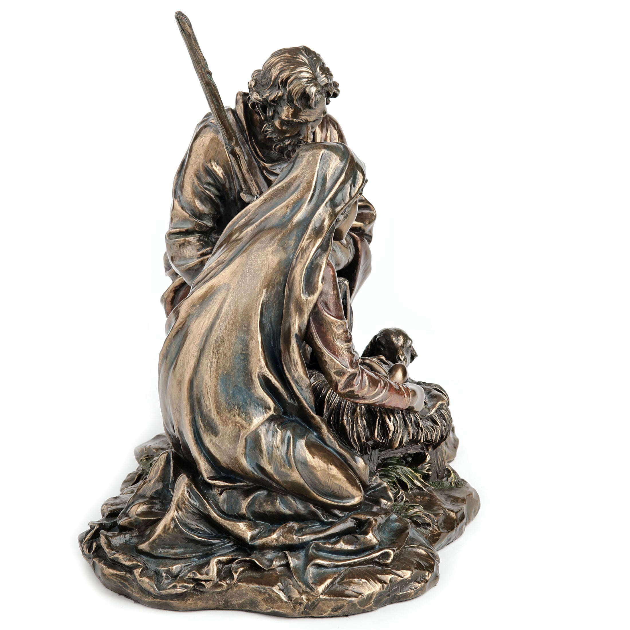 Nativity Baby Jesus, Mary And Joseph With Lamb
