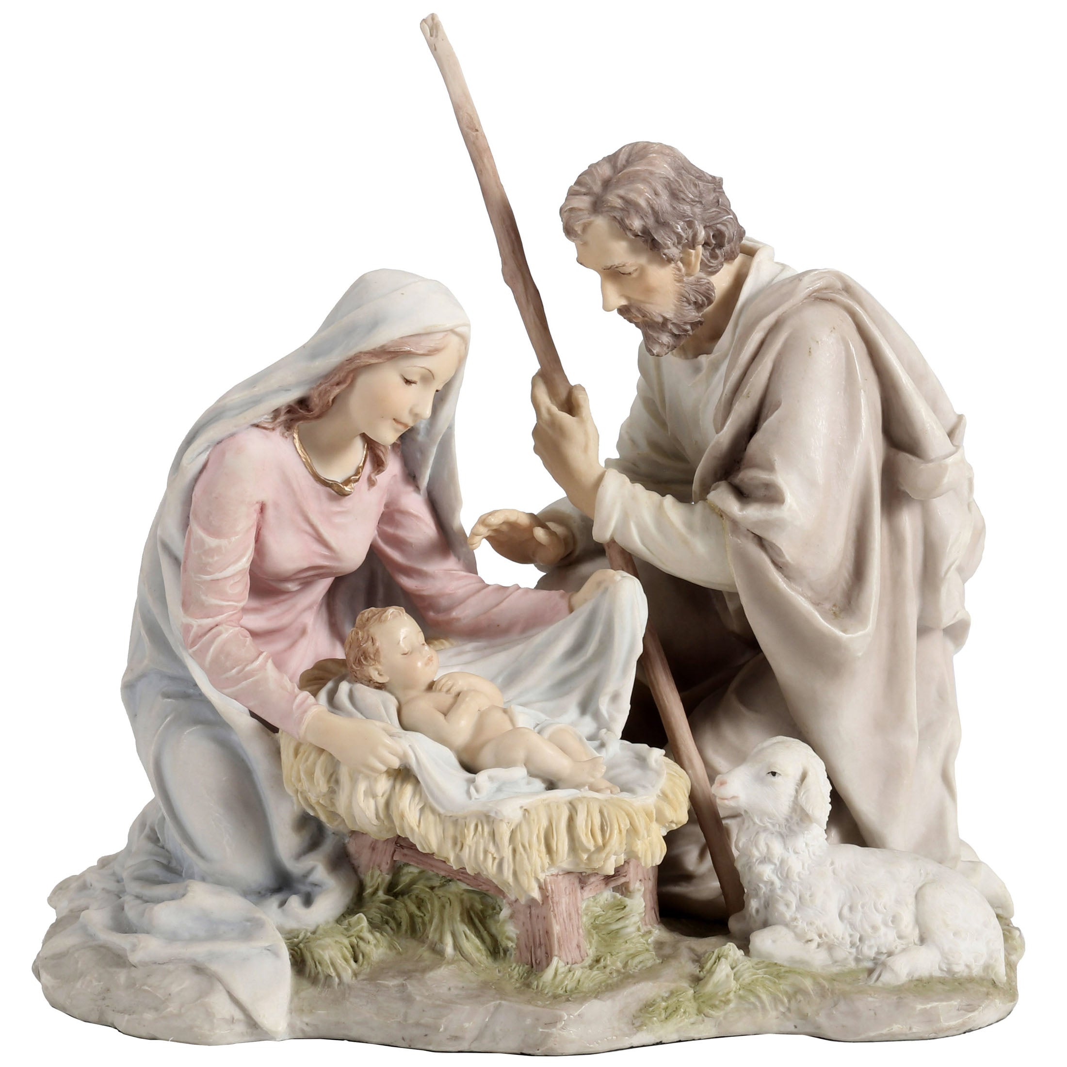 Nativity Baby Jesus, Mary And Joseph (Light Color)