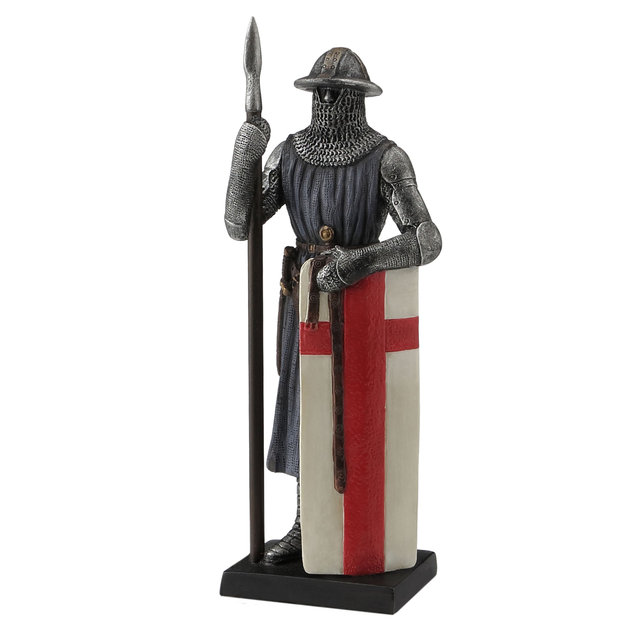 Armored Soldier With Spear And Long Shield