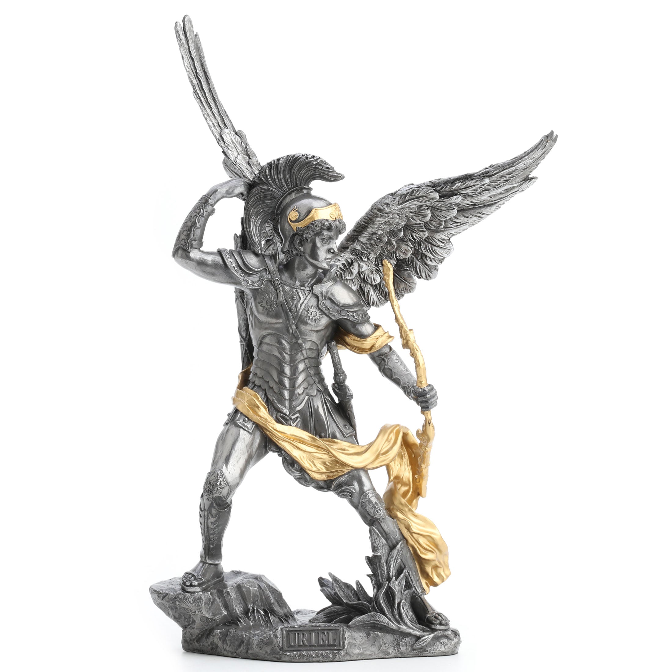 Archangel Uriel (Pewter and Gold)