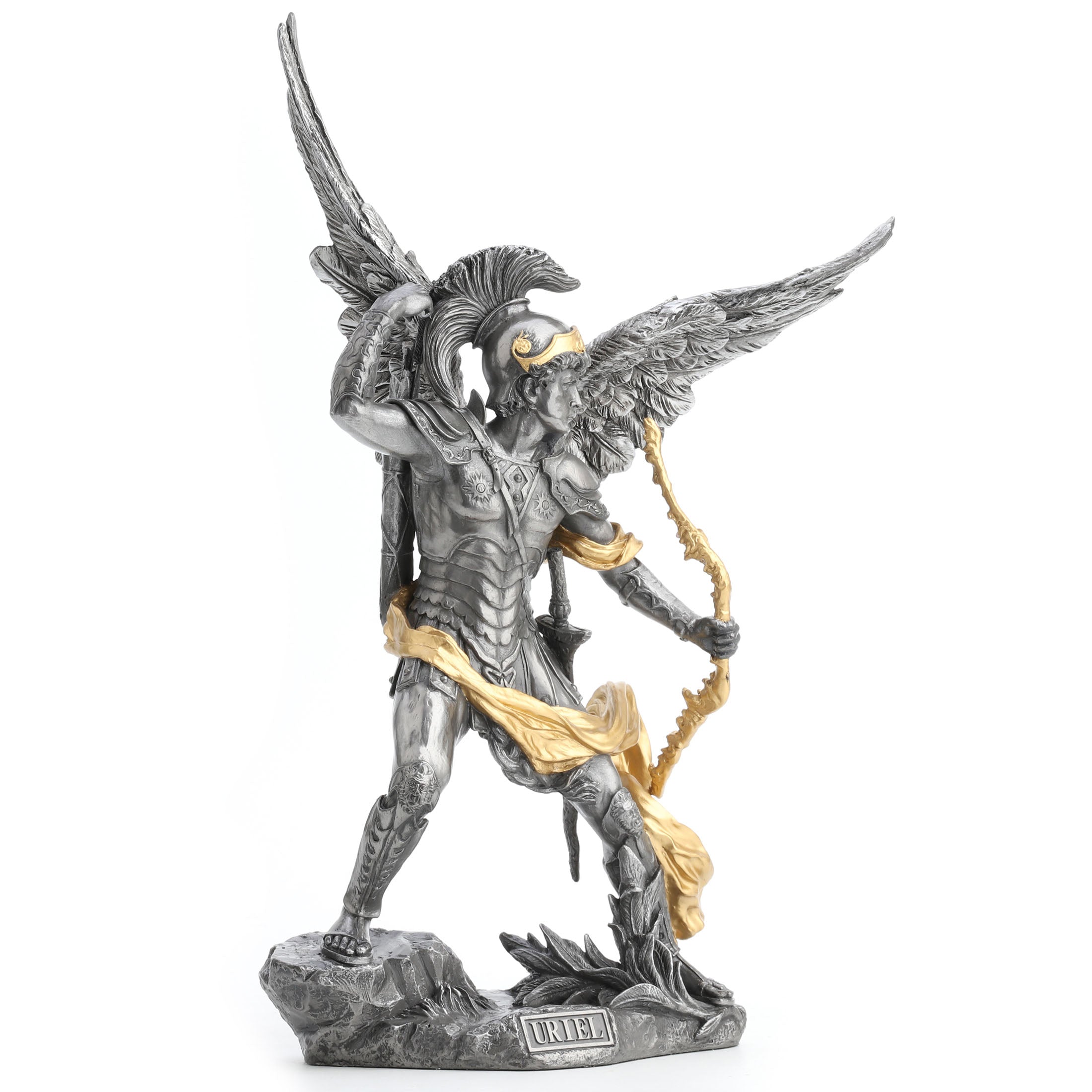 Archangel Uriel (Pewter and Gold)