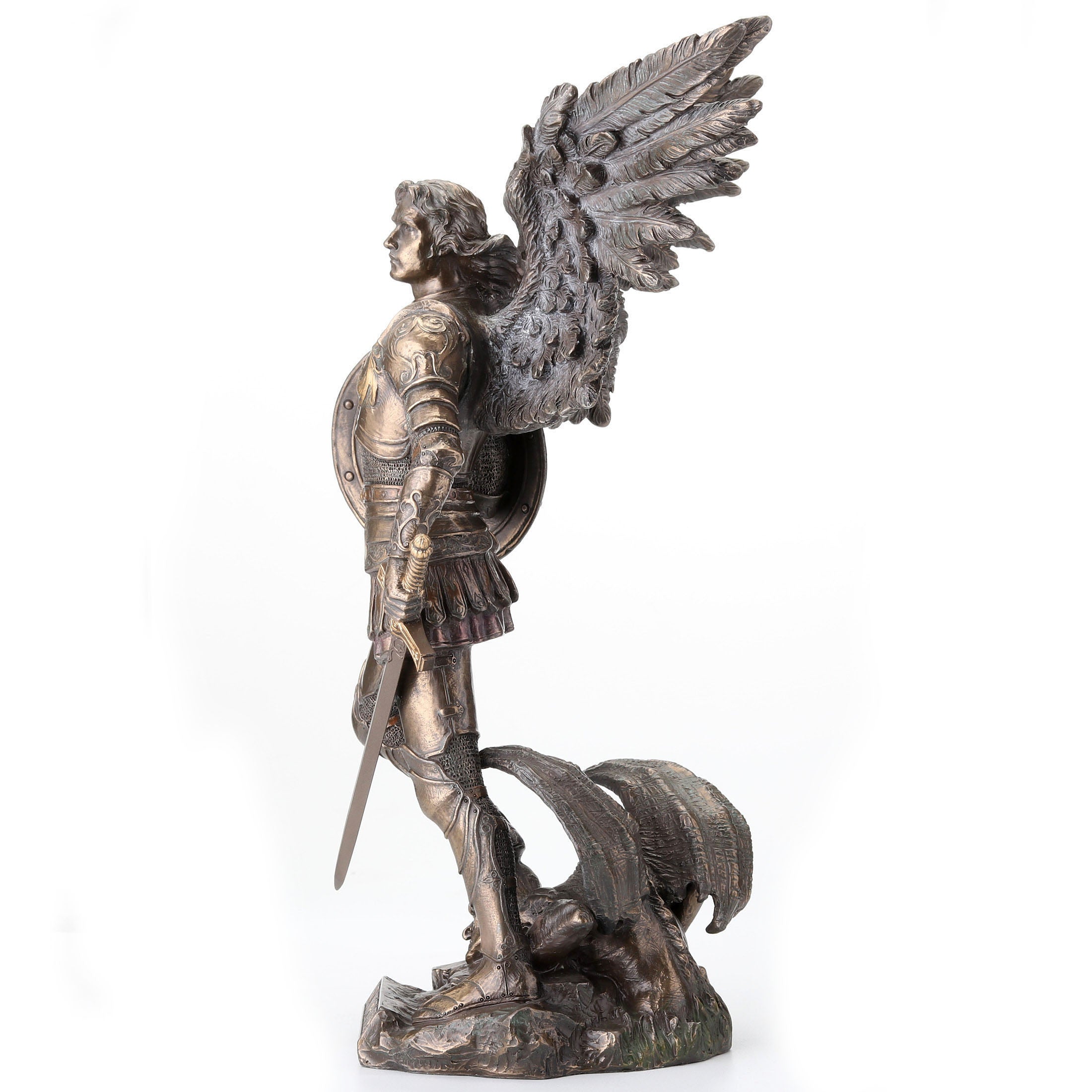 Saint Michael Standing On Demon With Sword And Shield