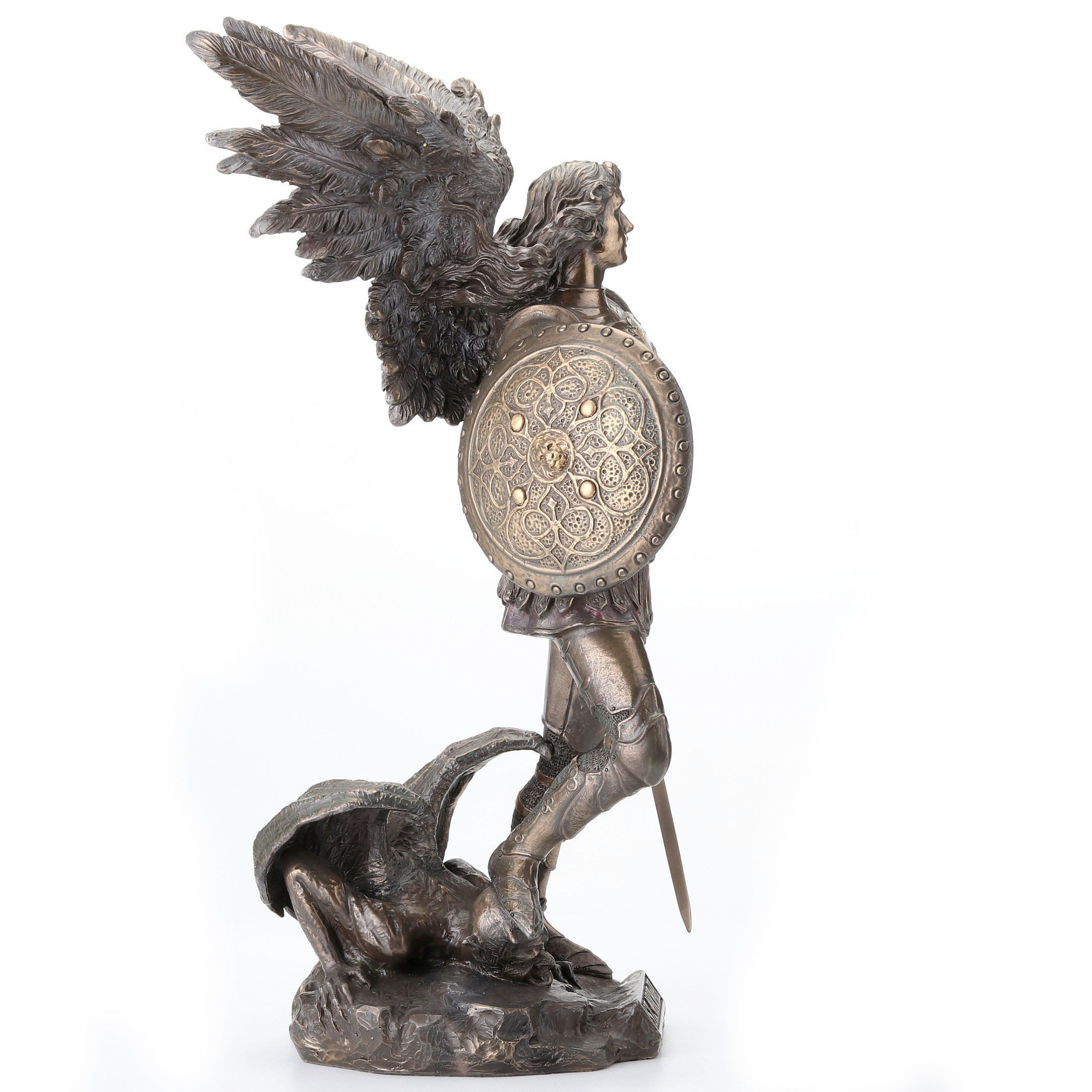 Saint Michael Standing On Demon With Sword And Shield