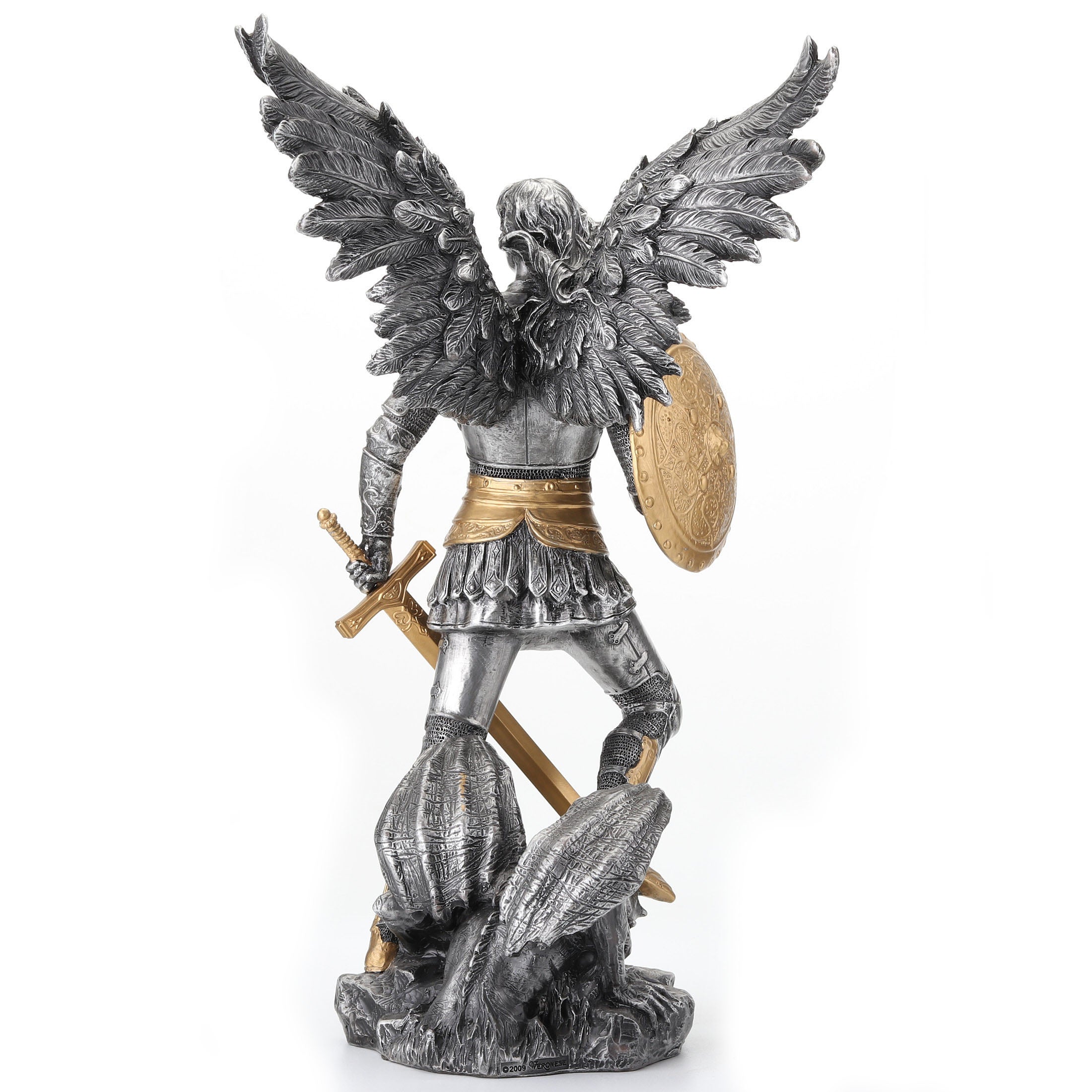 Archangel Saint Michael (Pewter and Gold)