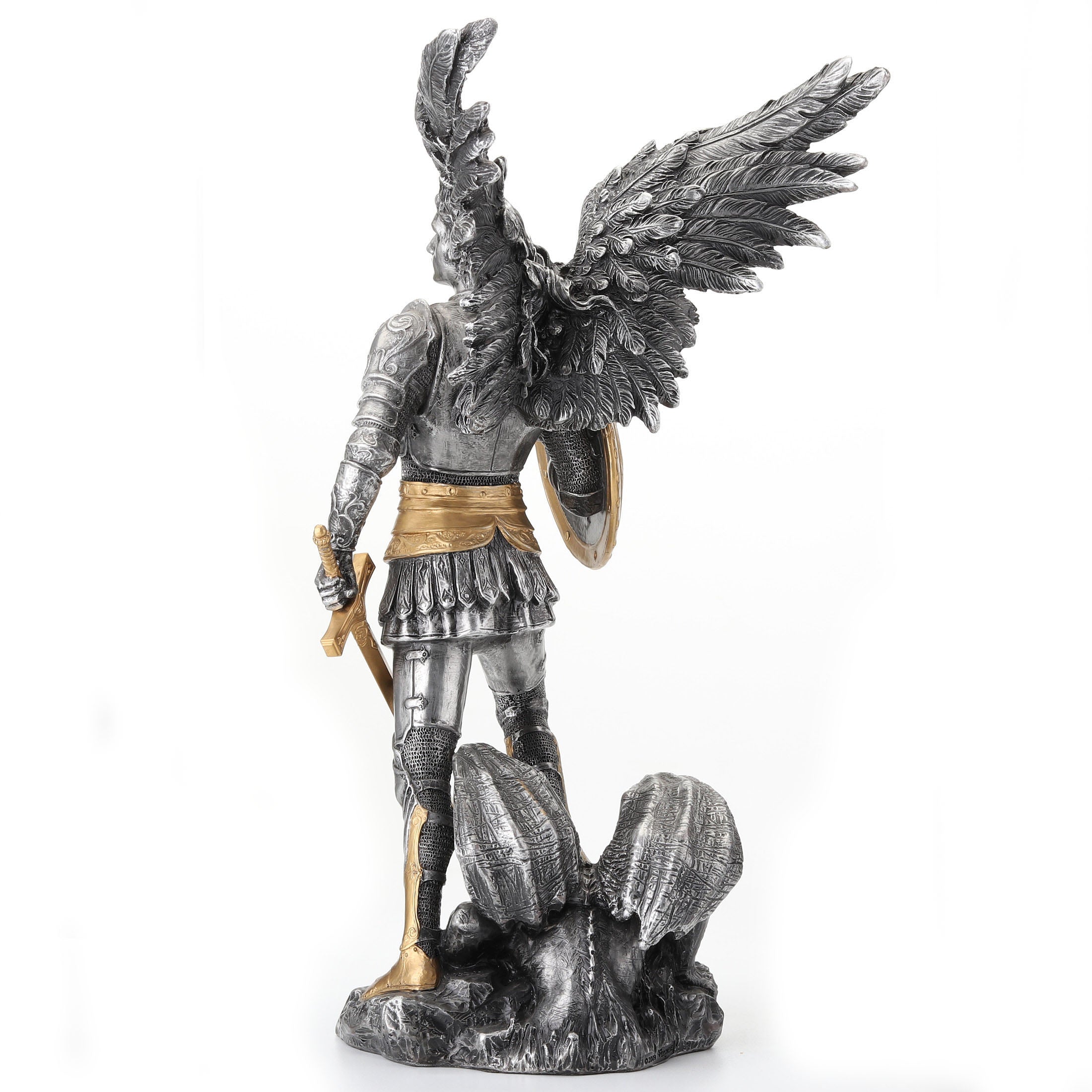 Archangel Saint Michael (Pewter and Gold)