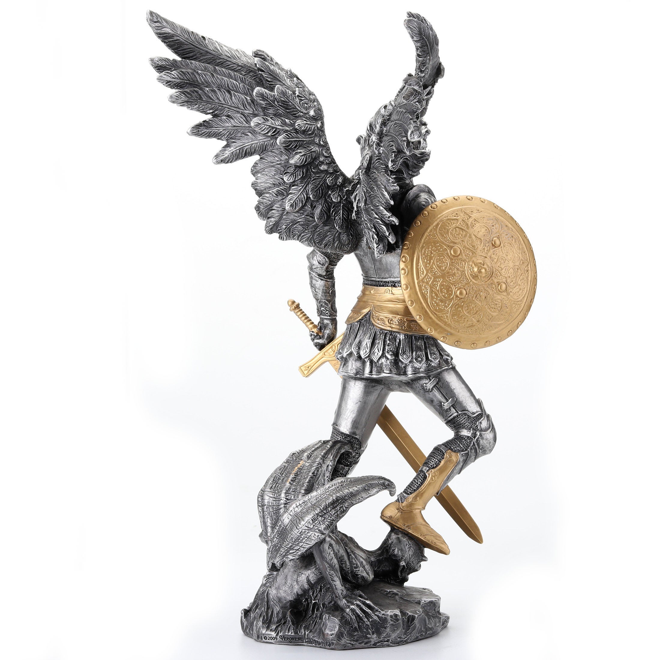Archangel Saint Michael (Pewter and Gold)