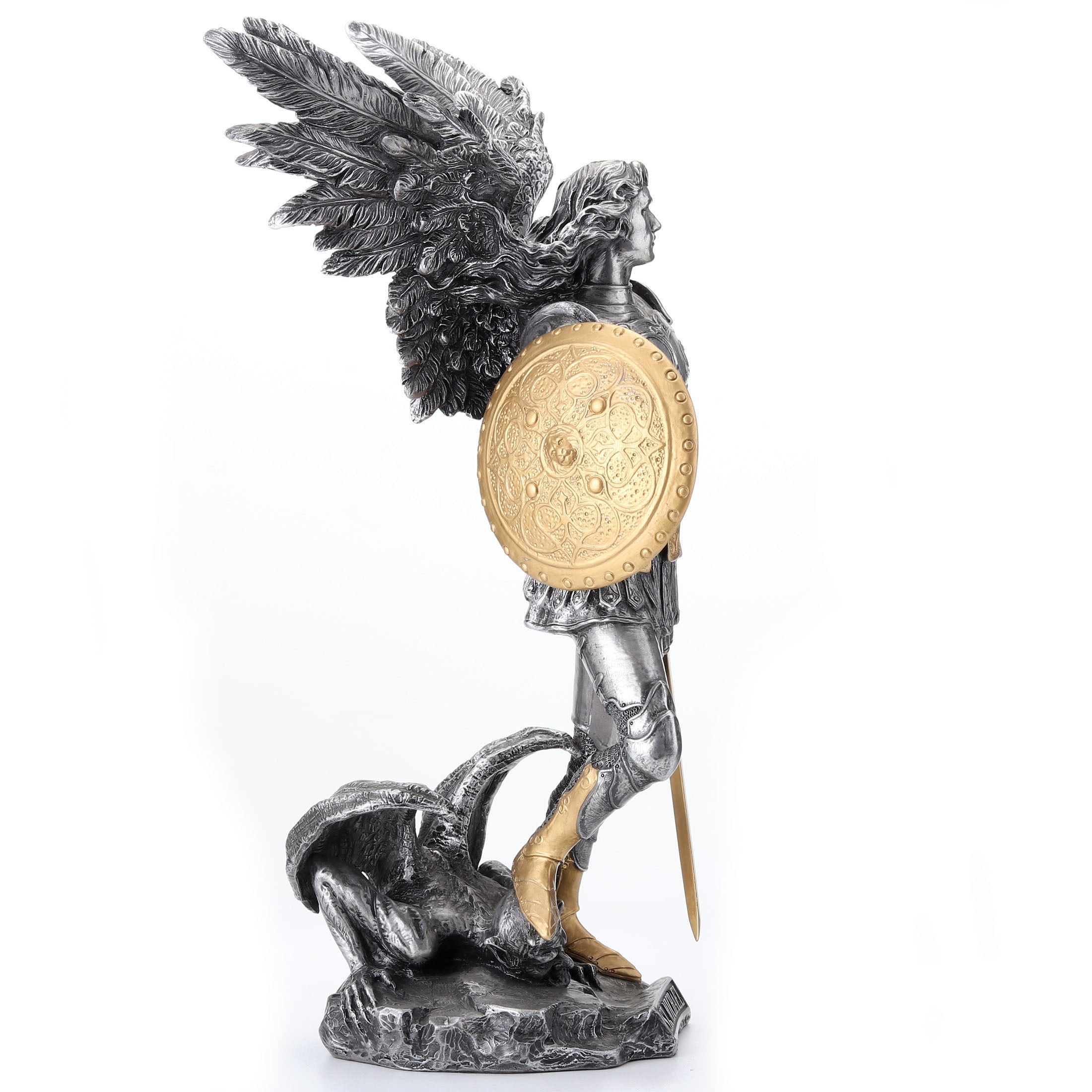 Archangel Saint Michael (Pewter and Gold)