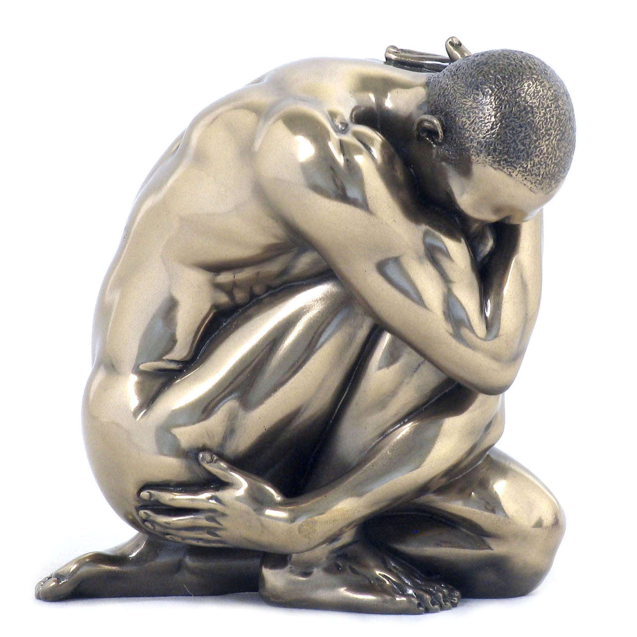 Nude Male Kneeling Hug