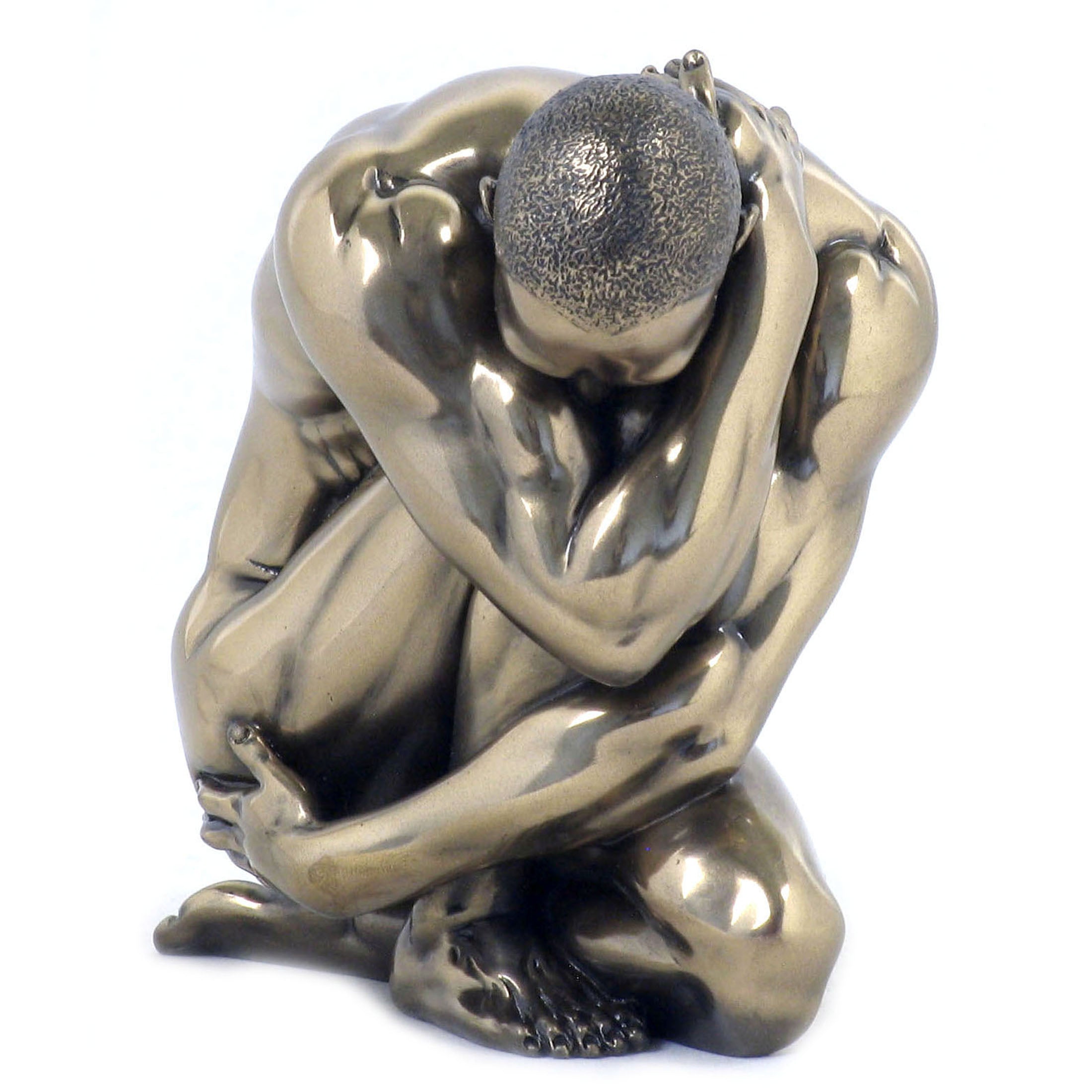 Nude Male Kneeling Hug