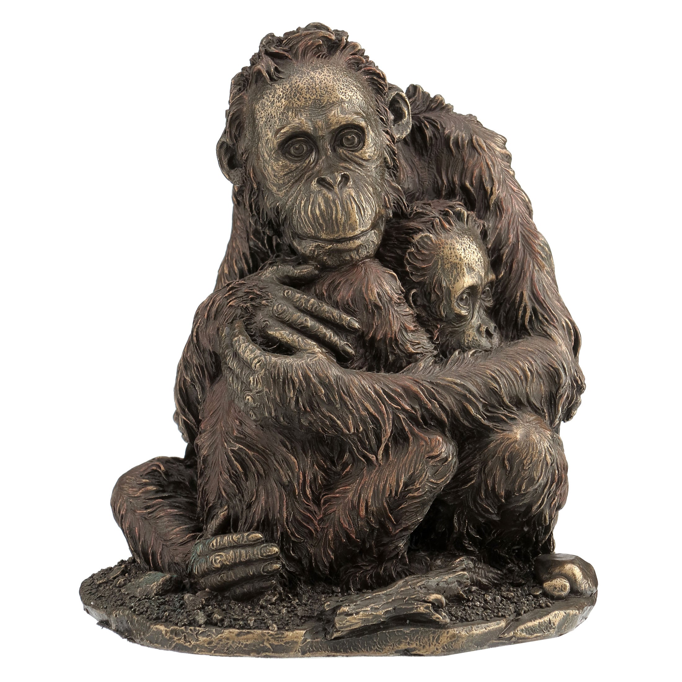 Orangutan With Baby(Bronze)