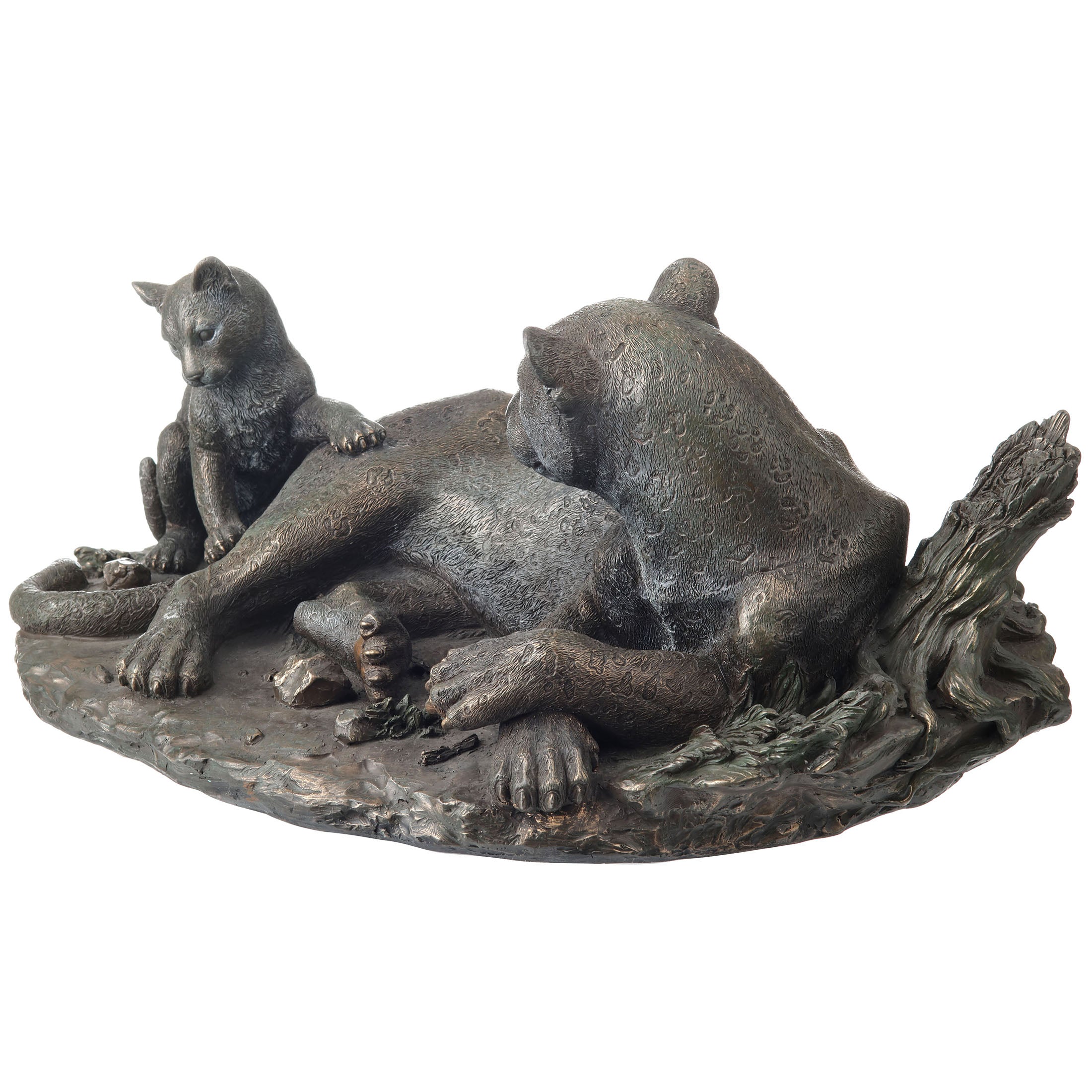 Leopard And Calf (Bronze)