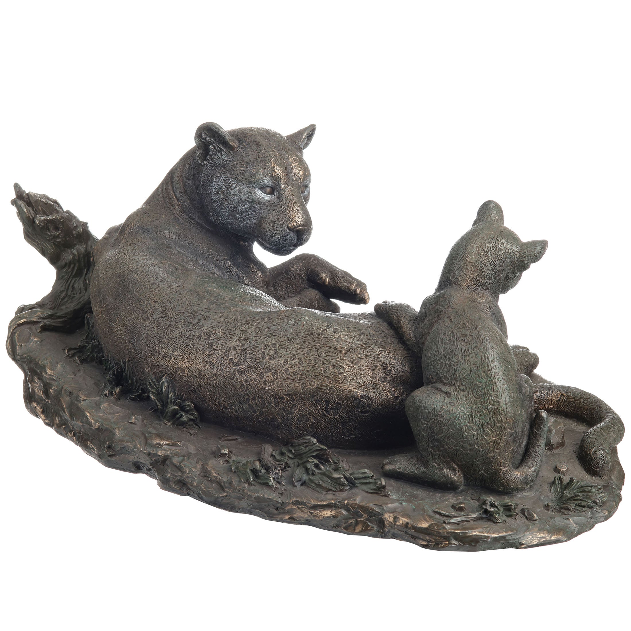 Leopard And Calf (Bronze)