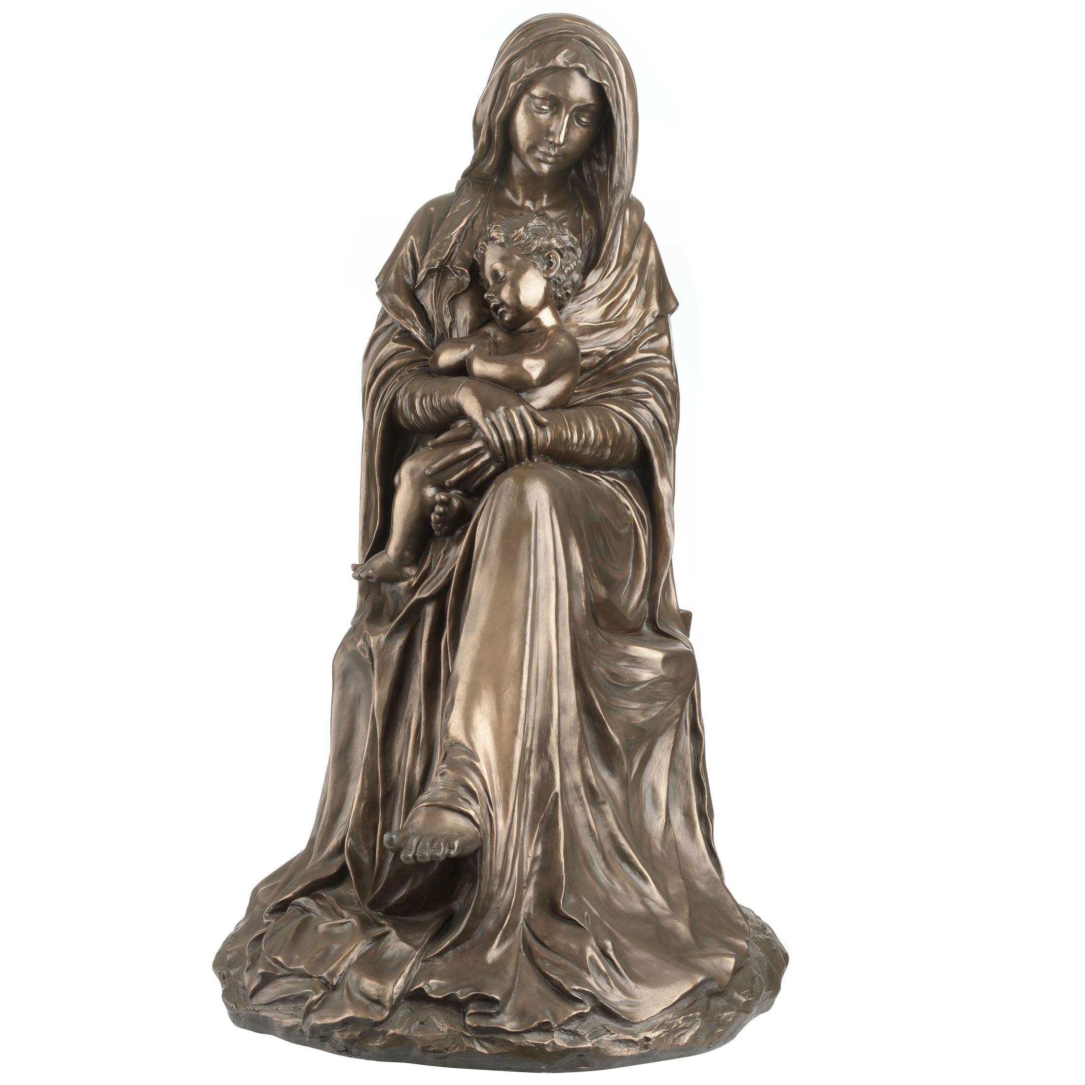 Mother Mary Holding Baby Jesus Sleeping