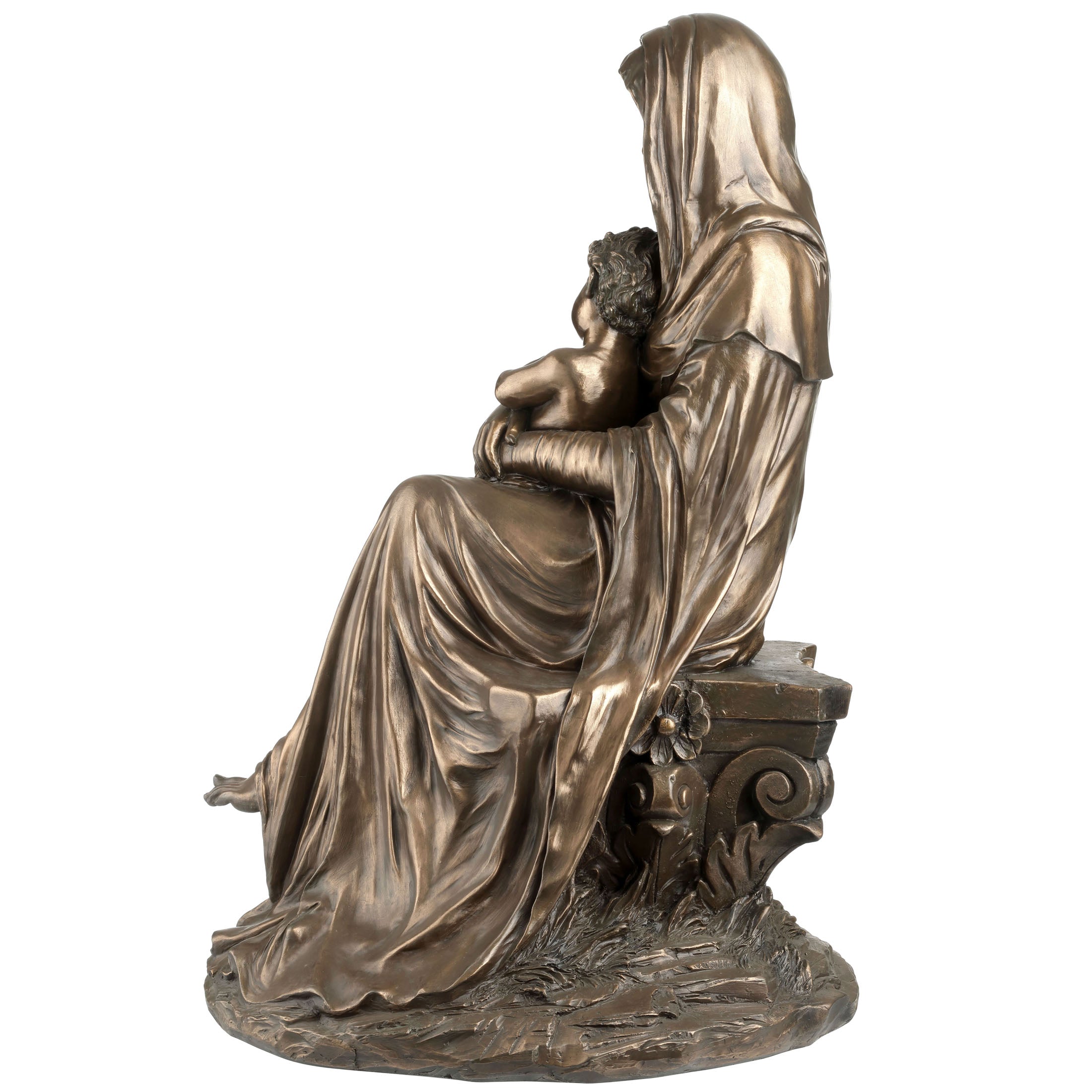Mother Mary Holding Baby Jesus Sleeping