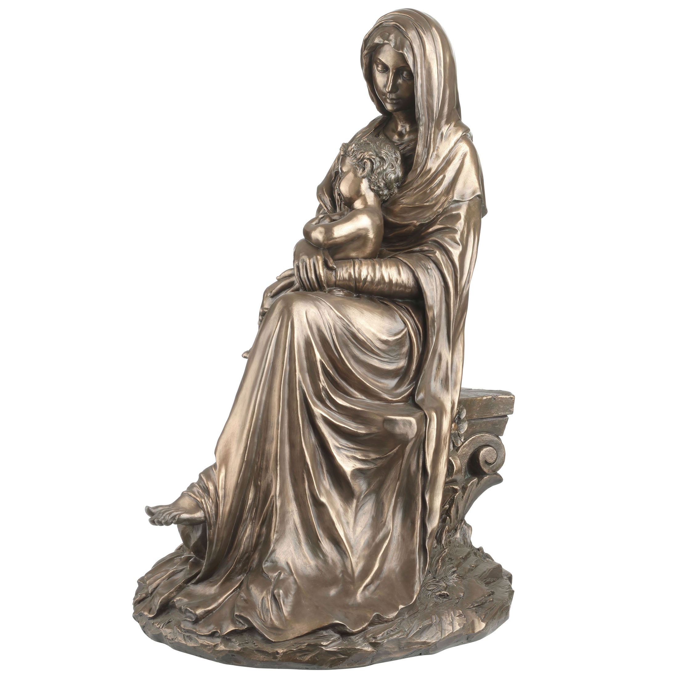 Mother Mary Holding Baby Jesus Sleeping