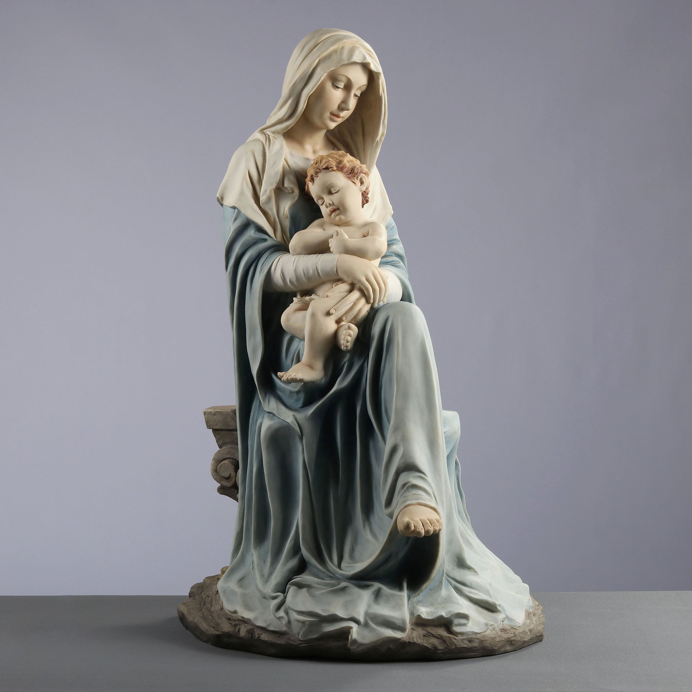 Madonna Holding Infant Jesus Sleeping (Light Color)