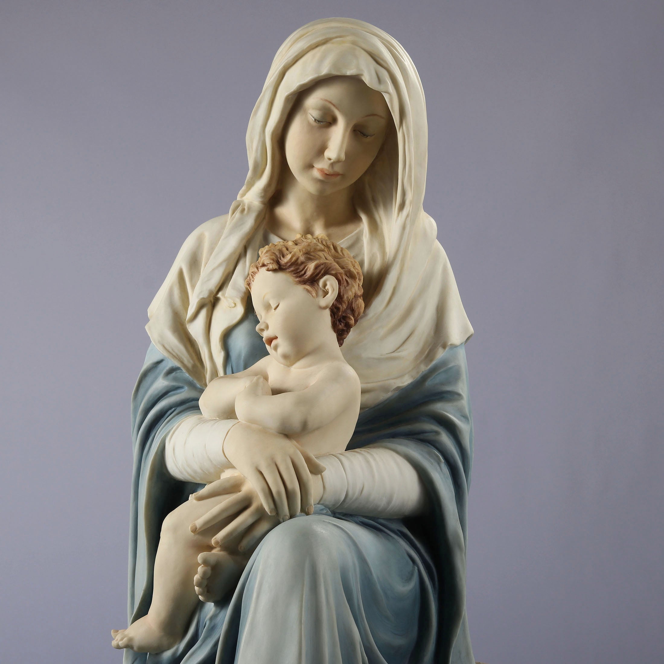 Madonna Holding Infant Jesus Sleeping (Light Color)