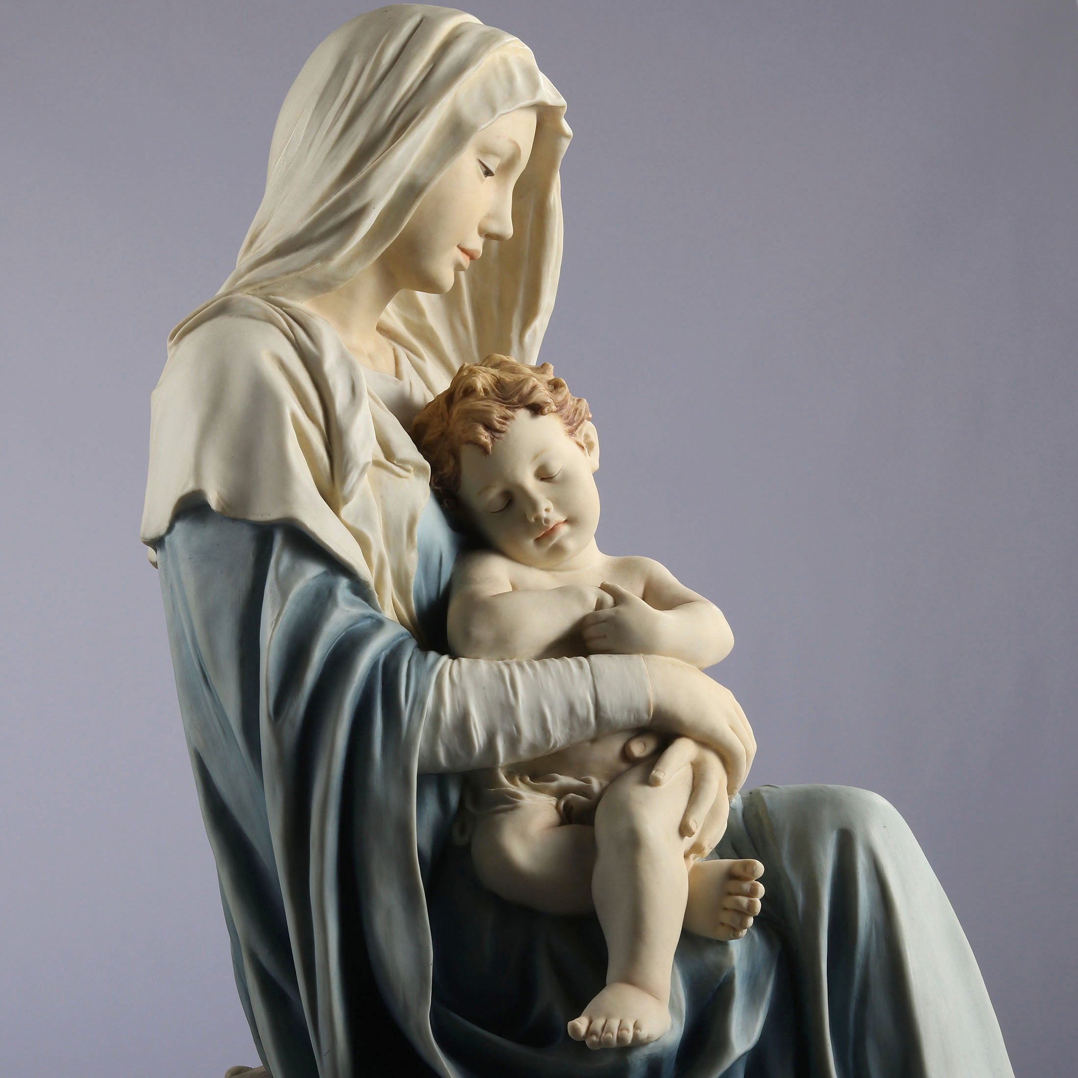 Madonna Holding Infant Jesus Sleeping (Light Color)