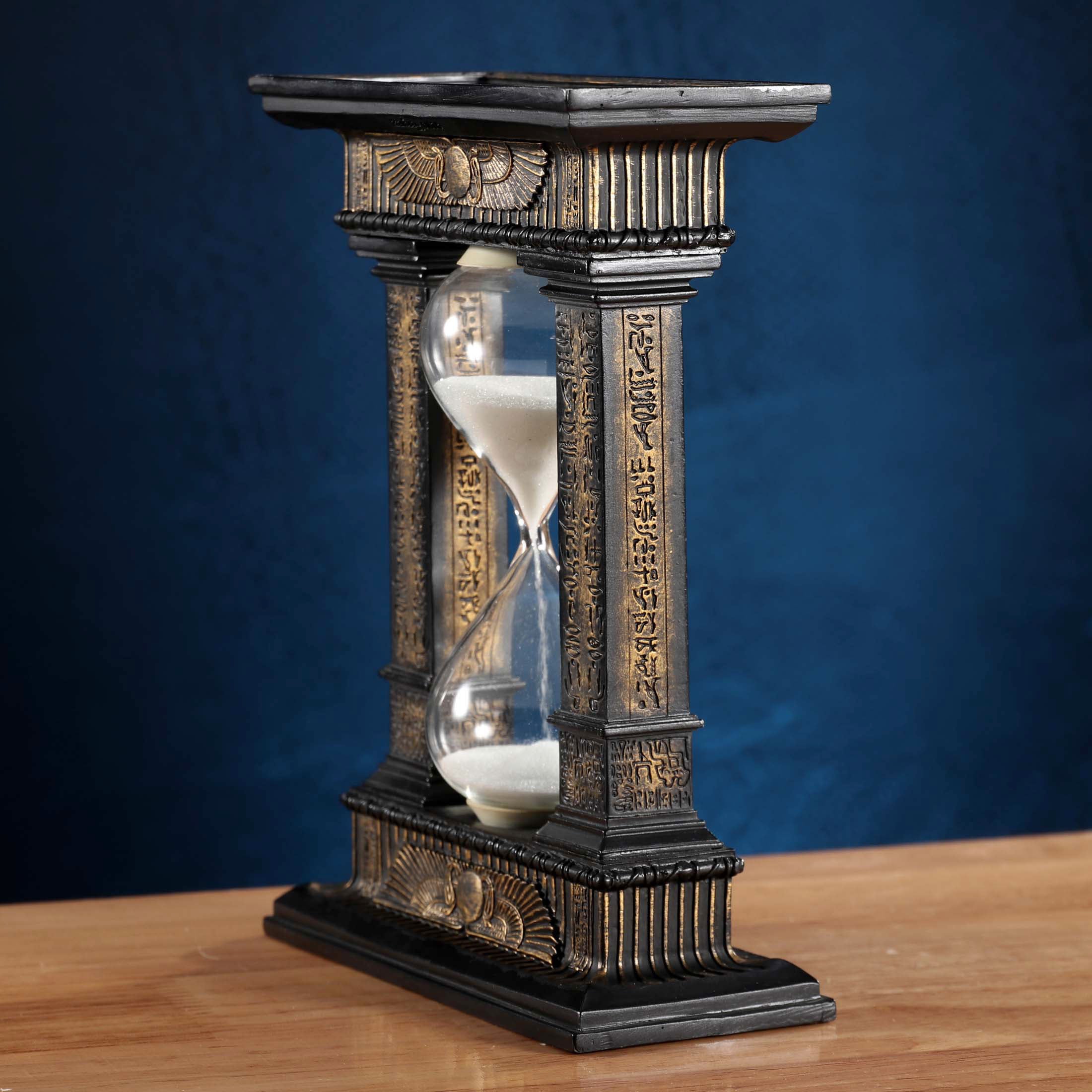Egyptian Winged Sun Column Hourglass