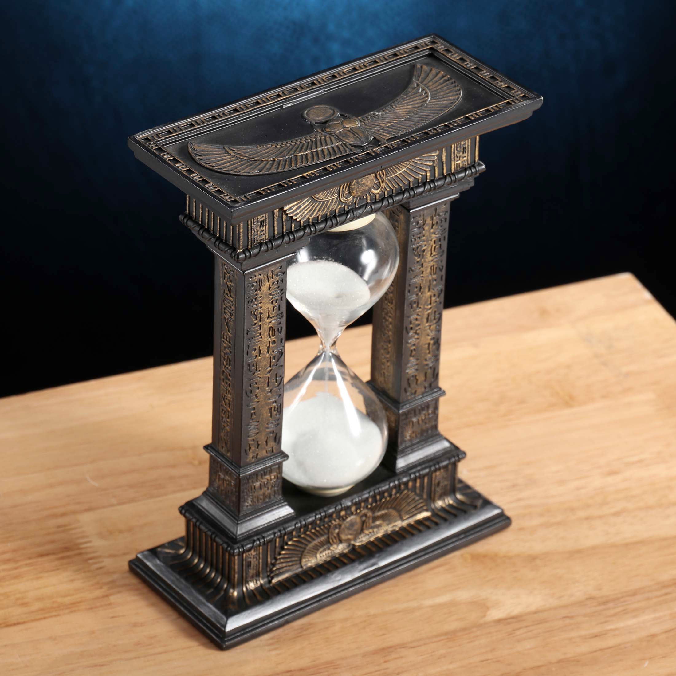 Egyptian Winged Sun Column Hourglass