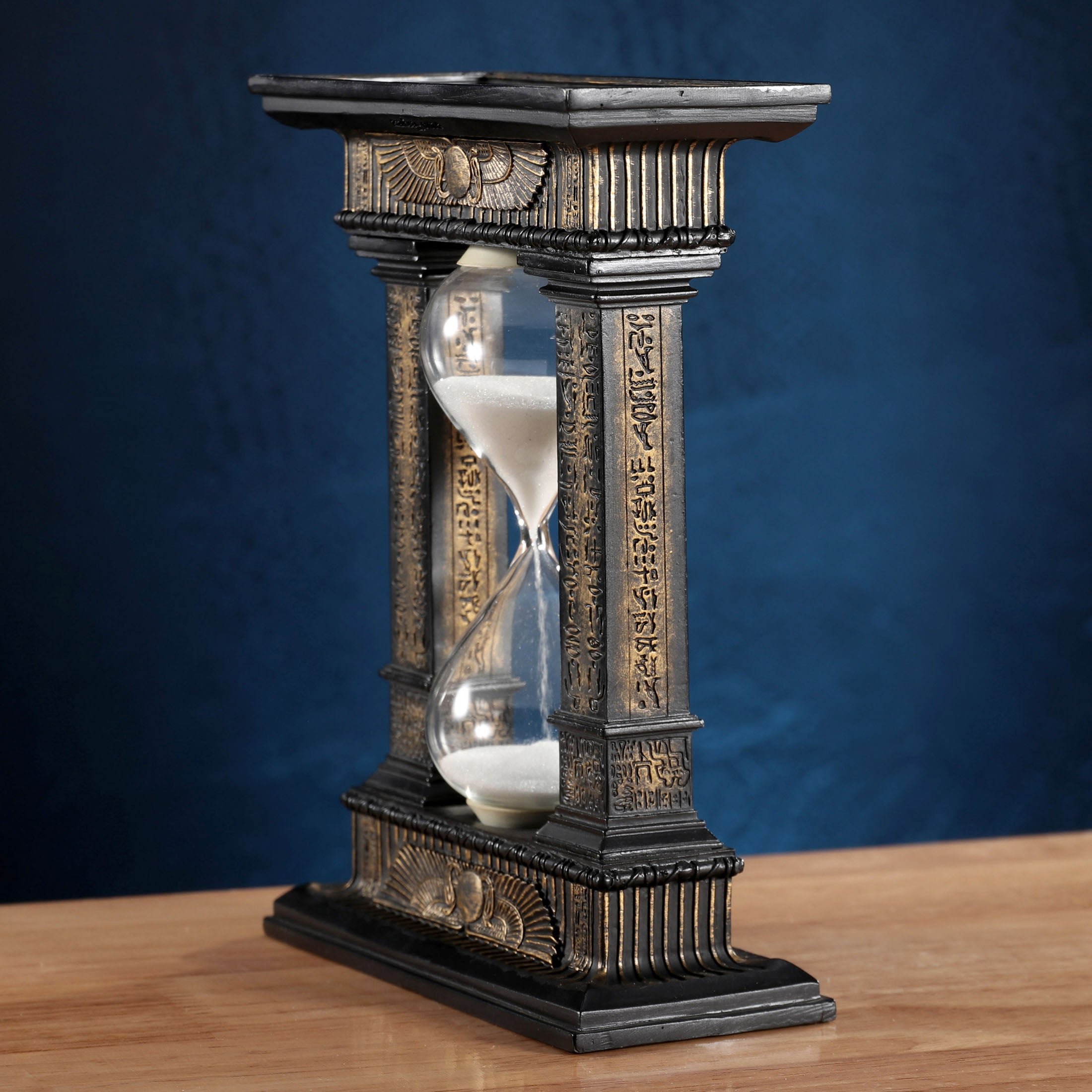 Egyptian Winged Sun Column Hourglass