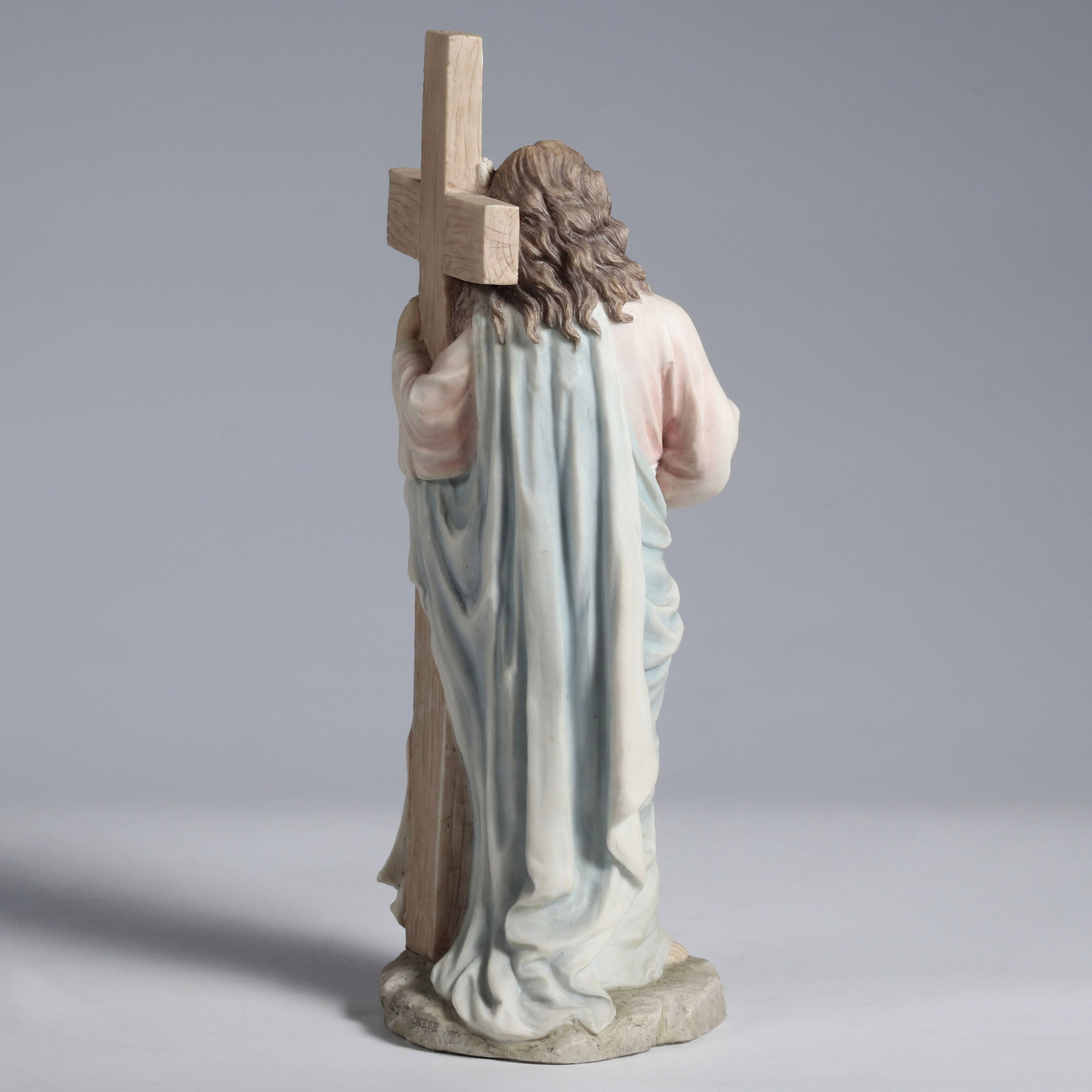 Jesus With Sacred Heart Leaning On The Dove Cross (Light Color)