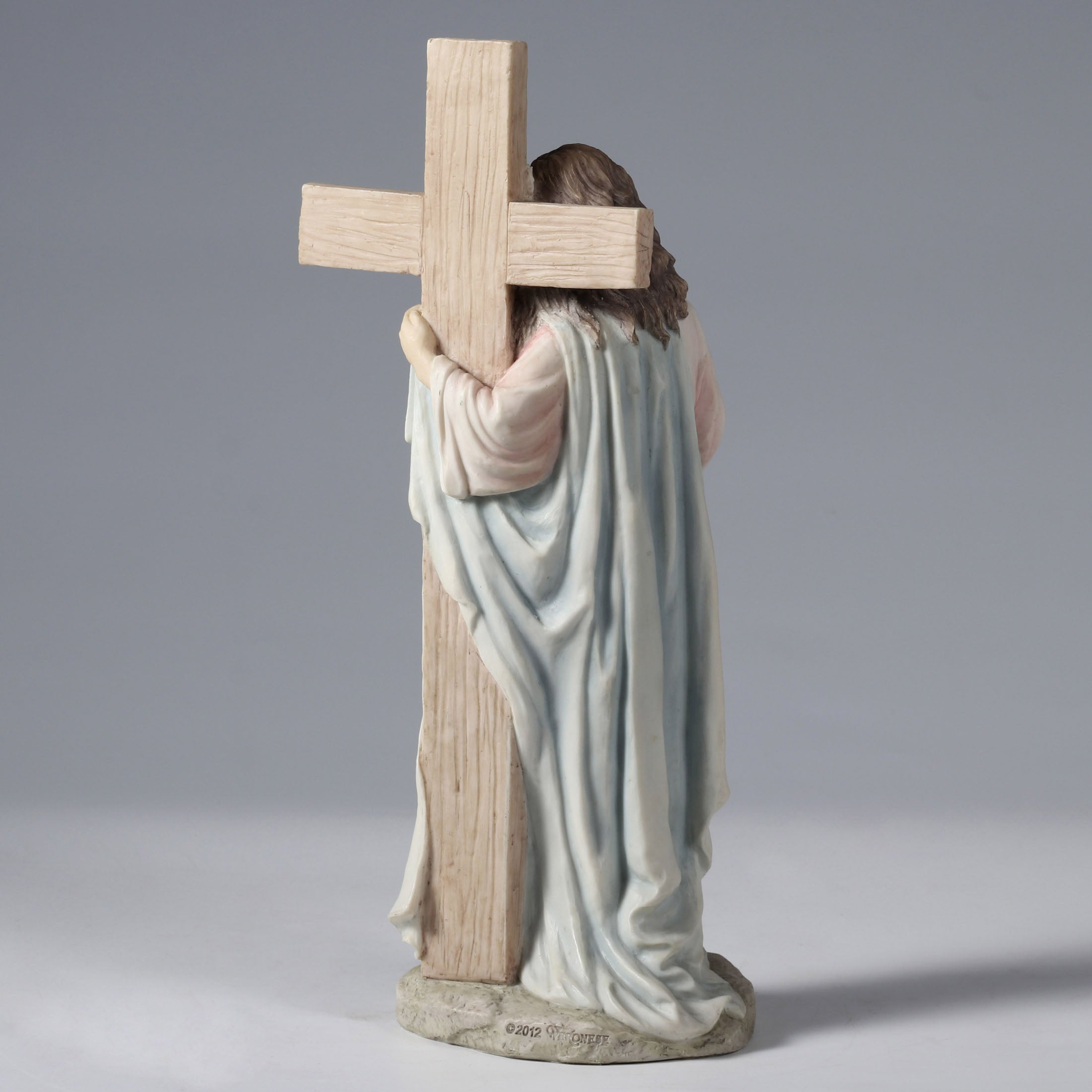 Jesus With Sacred Heart Leaning On The Dove Cross (Light Color)