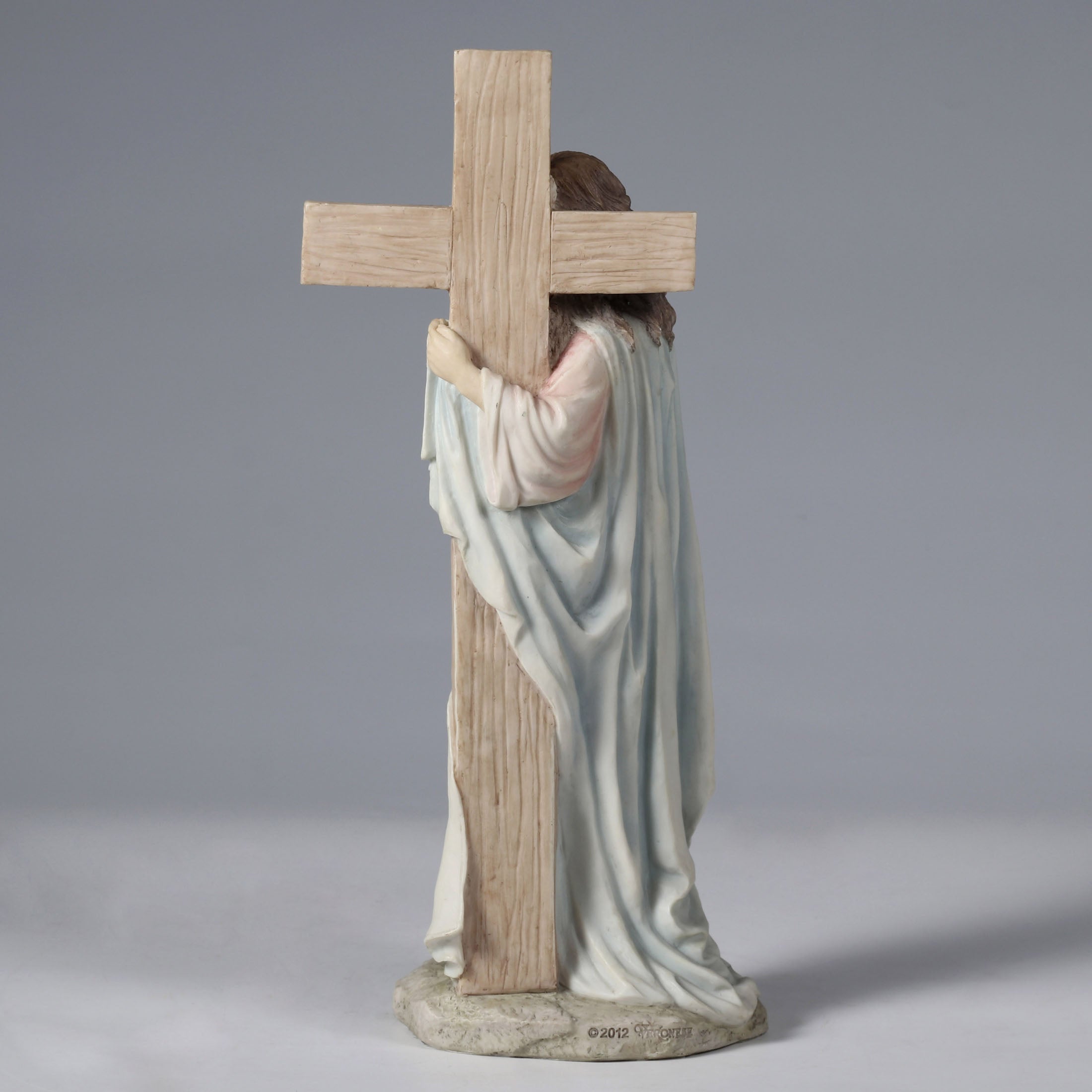 Jesus With Sacred Heart Leaning On The Dove Cross (Light Color)