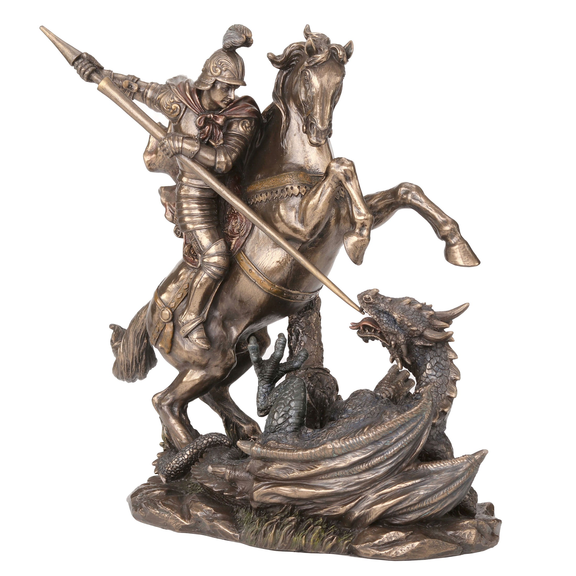 Saint George On Horse Slaying Dragon