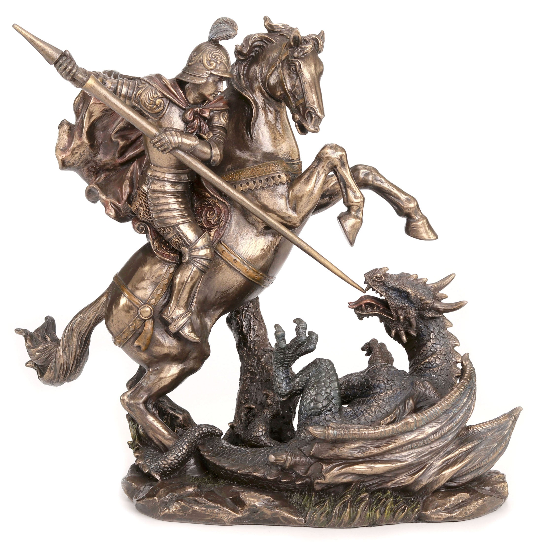 Saint George On Horse Slaying Dragon