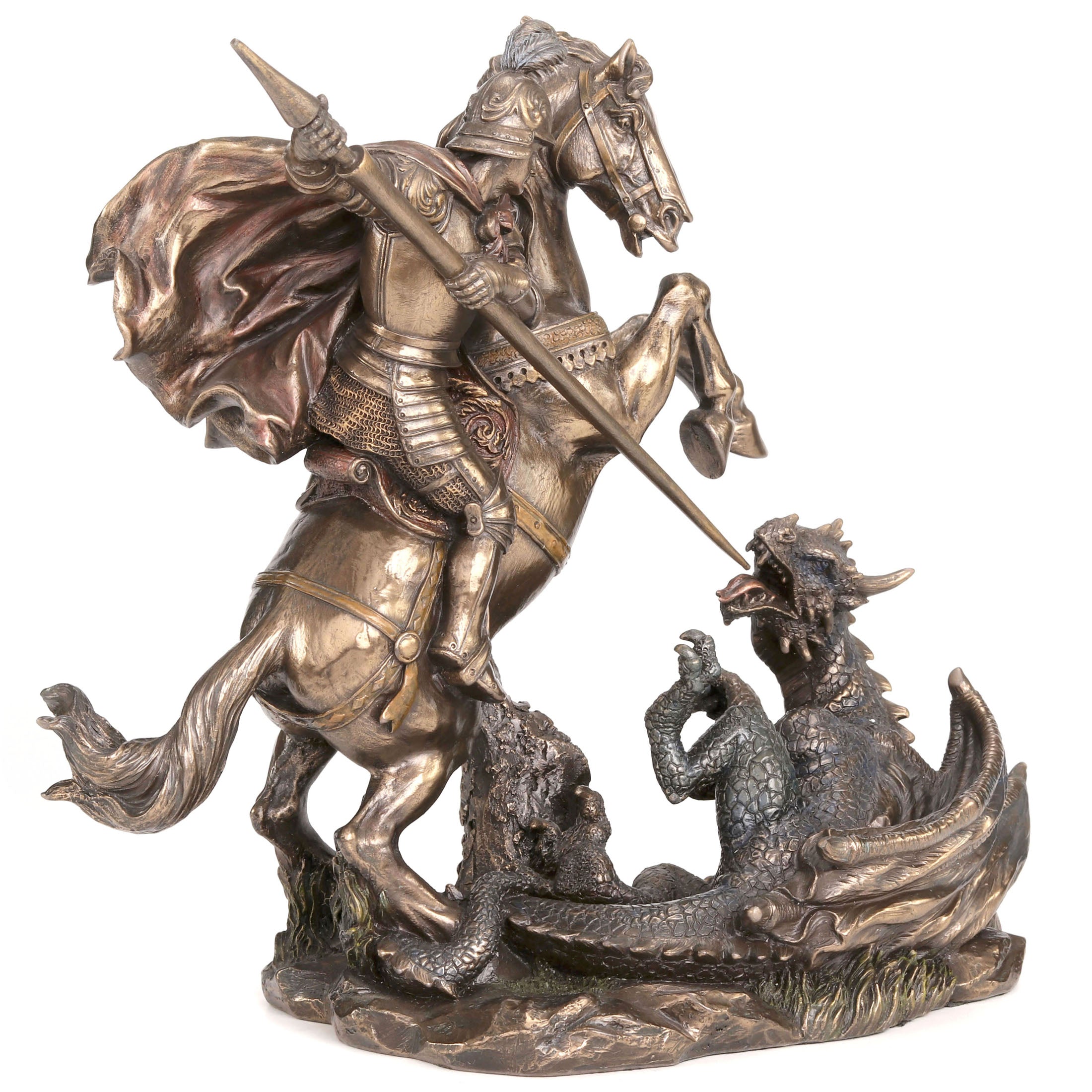 Saint George On Horse Slaying Dragon