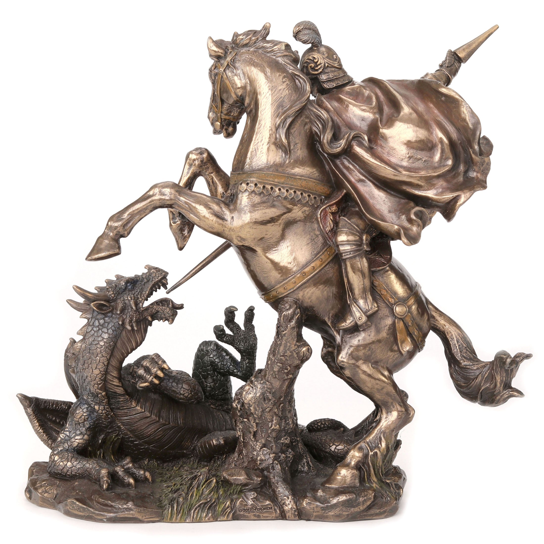 Saint George On Horse Slaying Dragon
