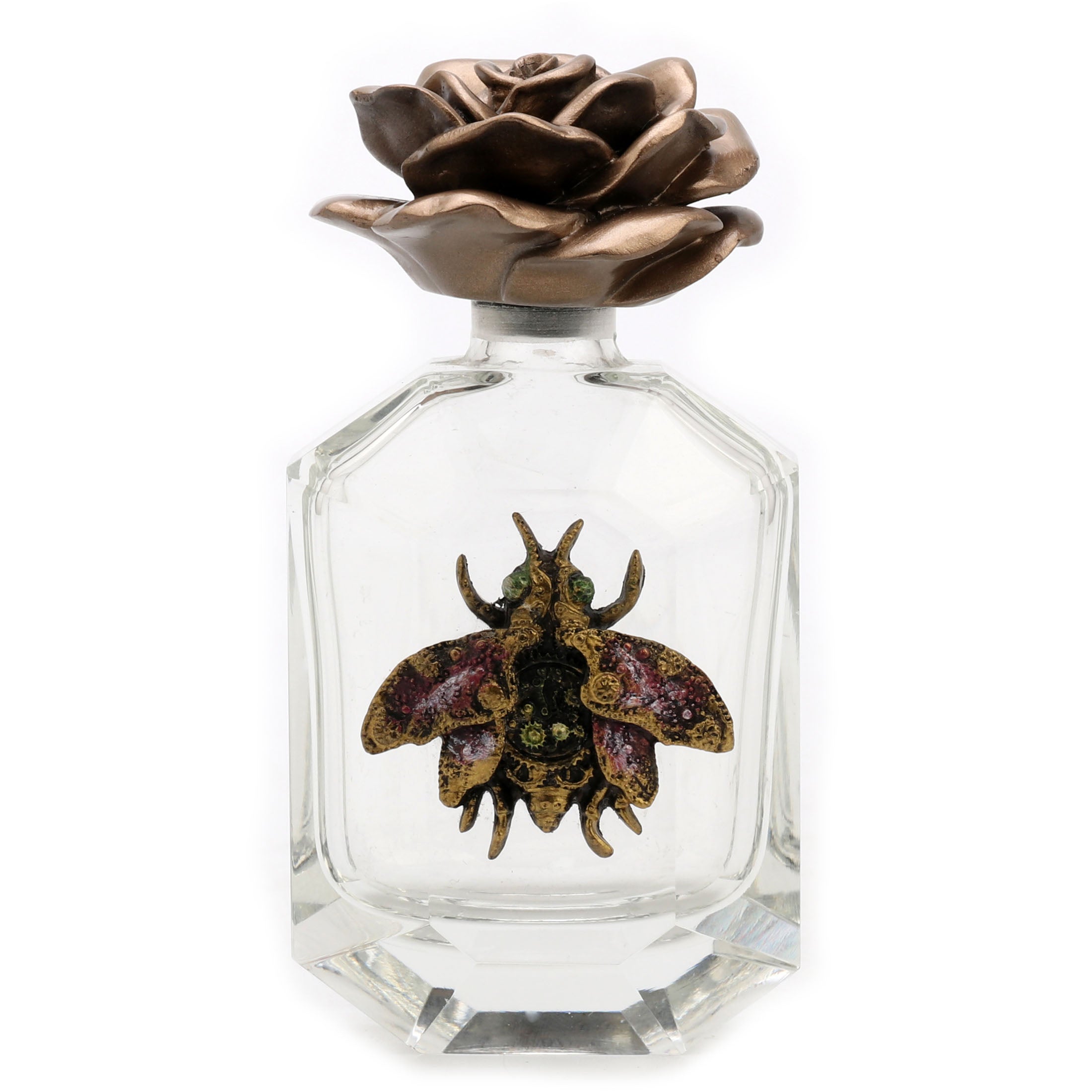 Steampunk Bumblebee Perfume Bottle With Flower Lid
