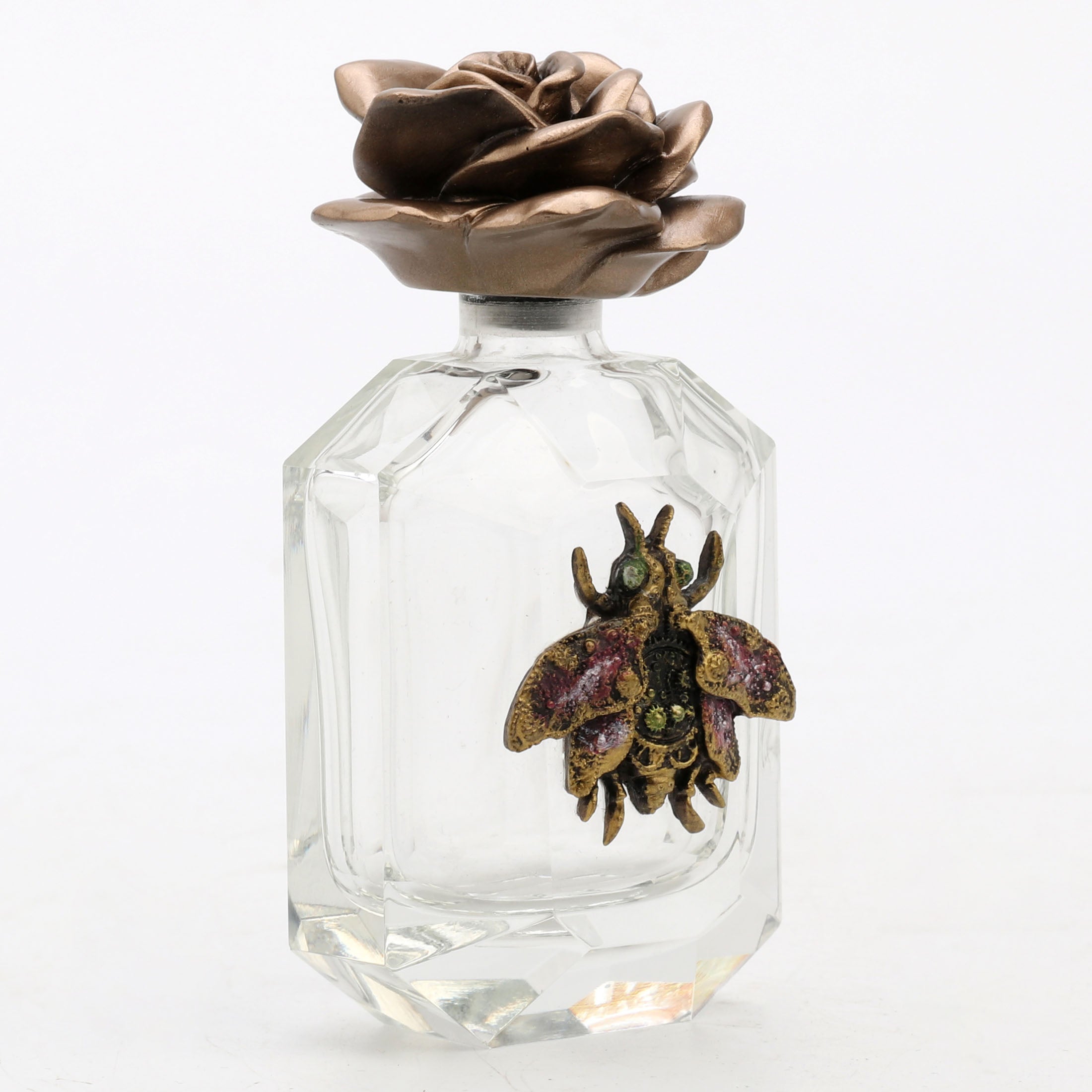 Steampunk Bumblebee Perfume Bottle With Flower Lid