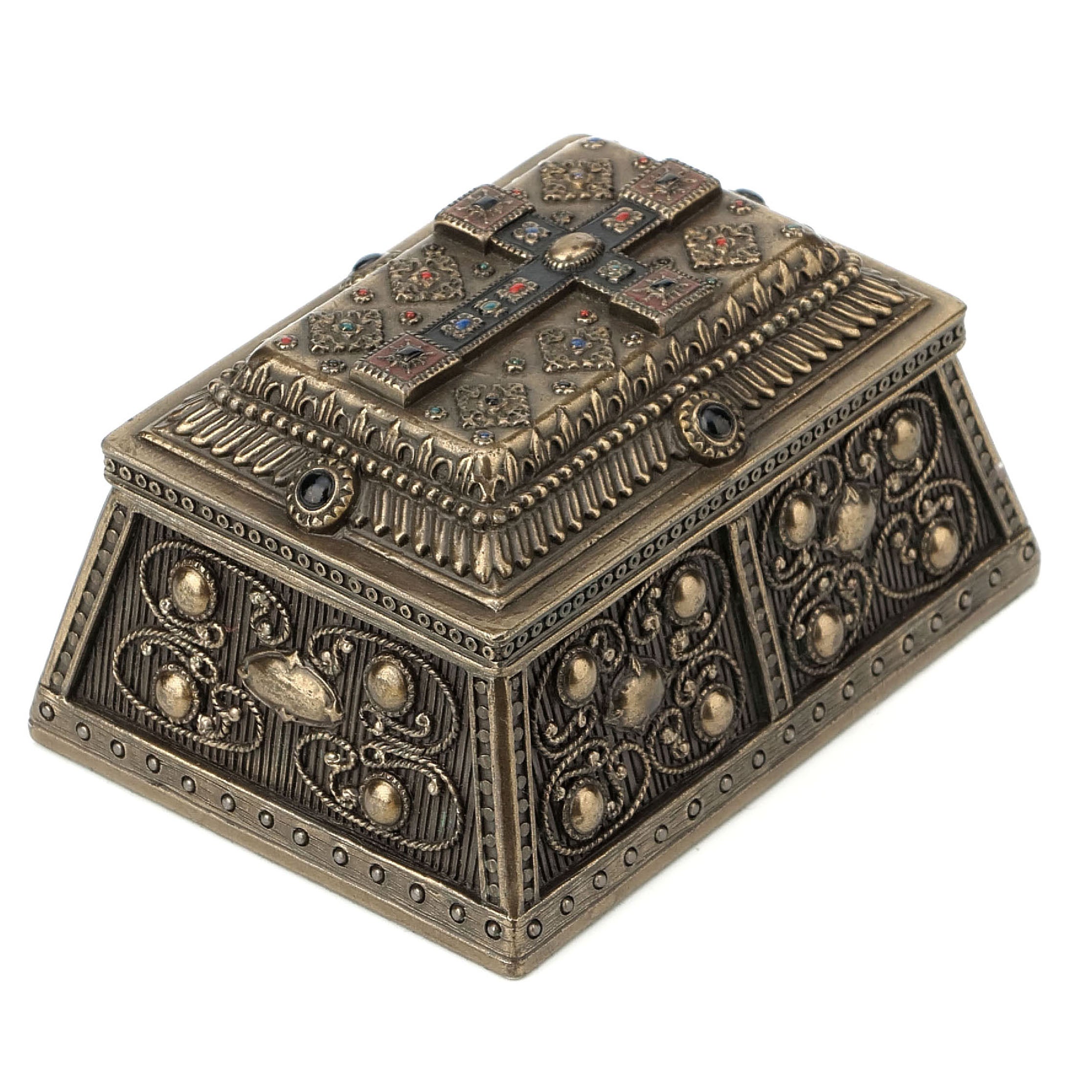Medieval Style Cross Trinket Box