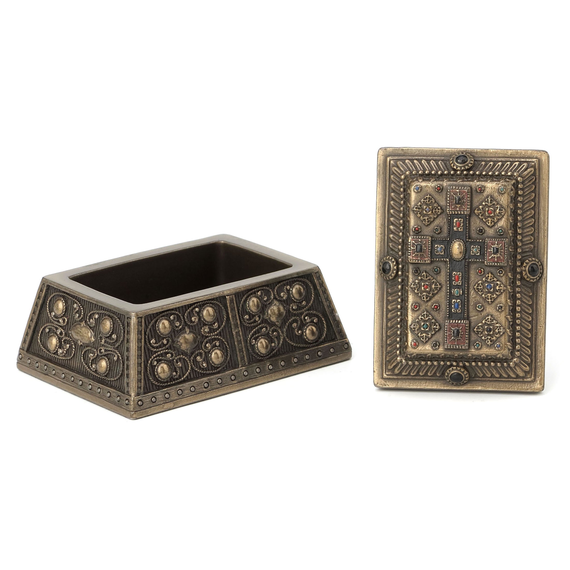 Medieval Style Cross Trinket Box