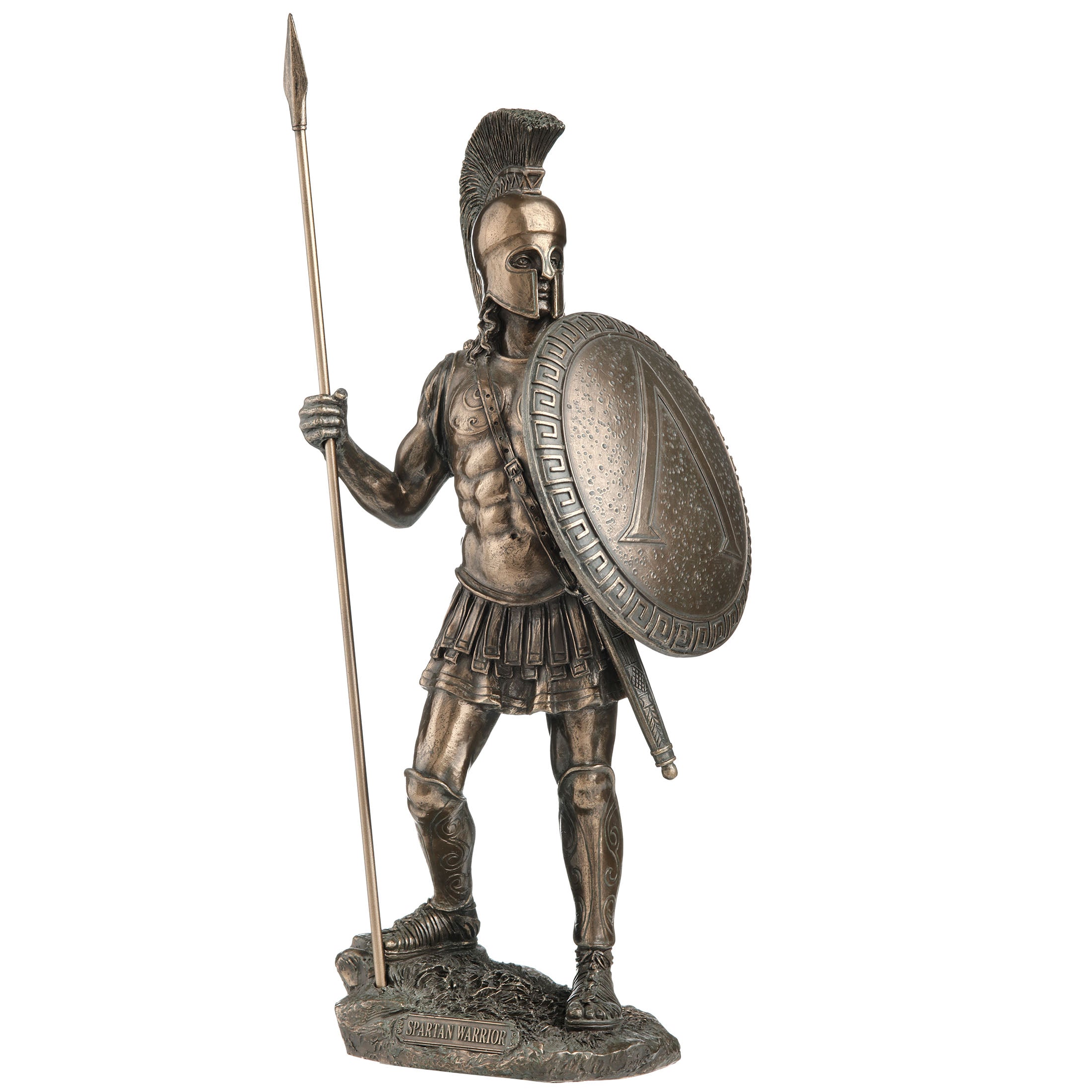 Spartan Warrior With Spear And Hoplite Shield