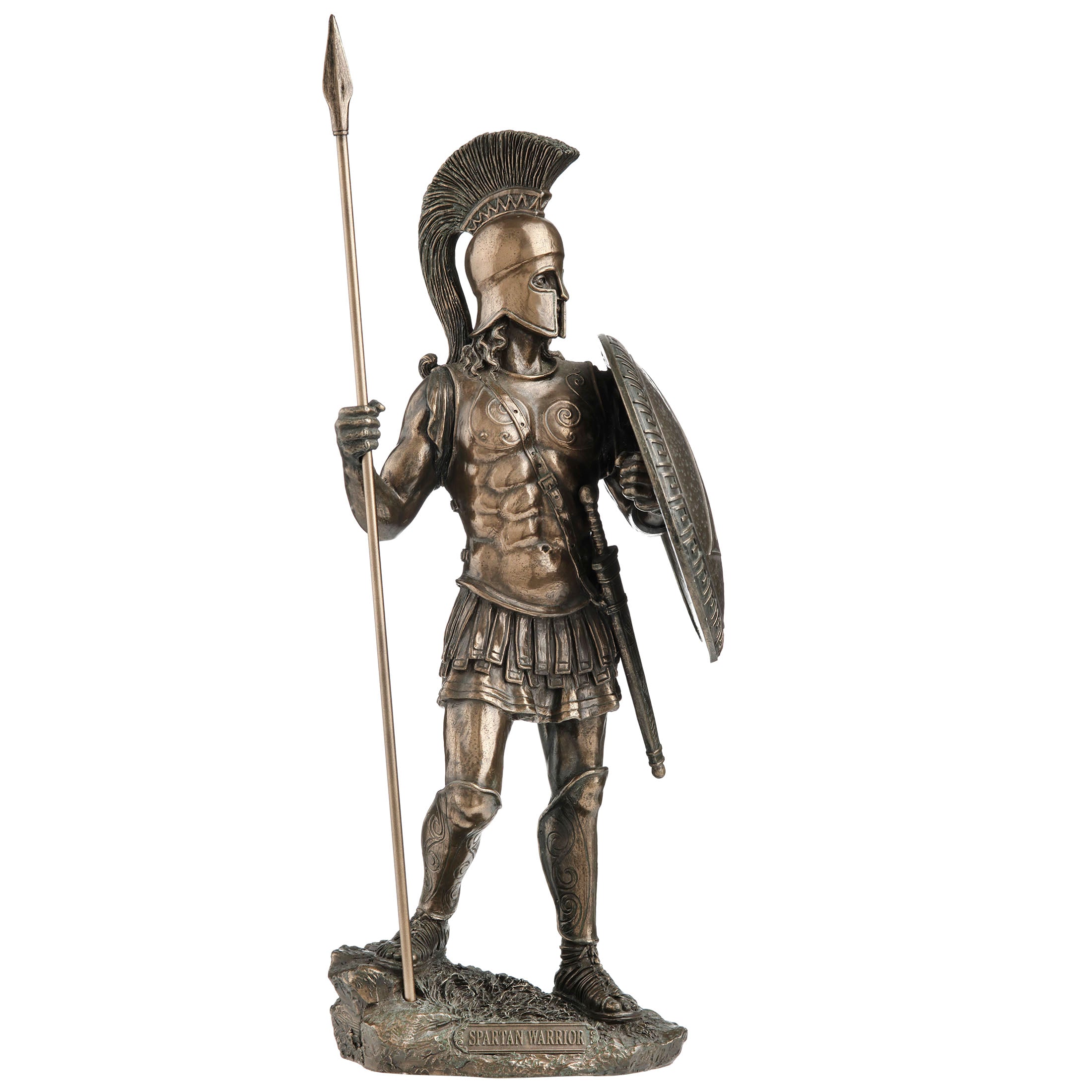 Spartan Warrior With Spear And Hoplite Shield