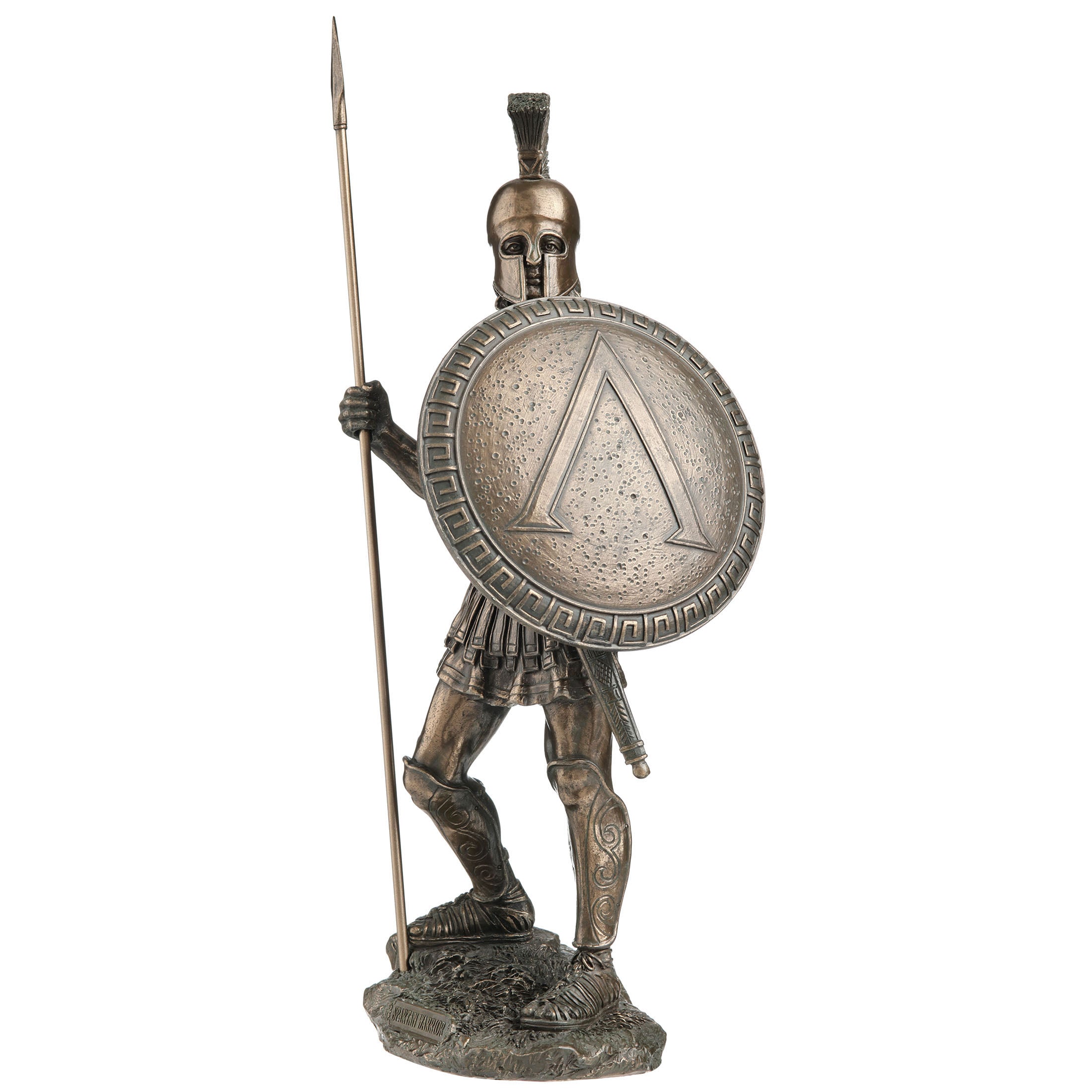 Spartan Warrior With Spear And Hoplite Shield