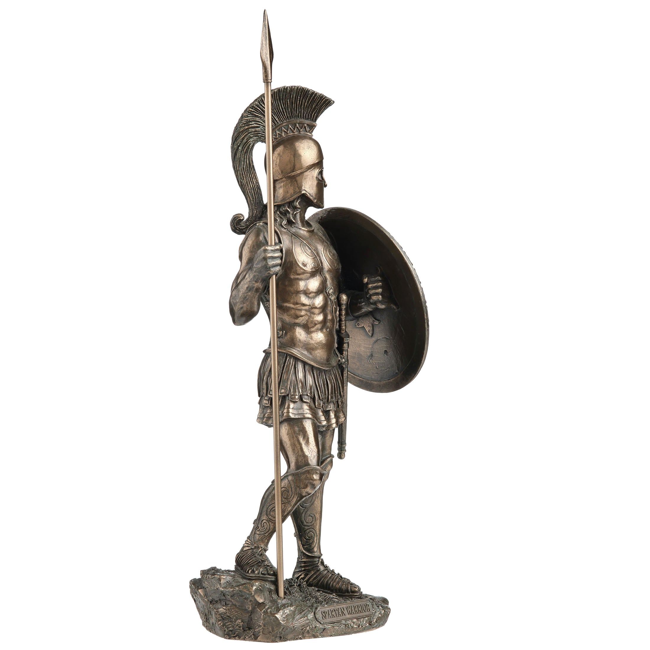 Spartan Warrior With Spear And Hoplite Shield