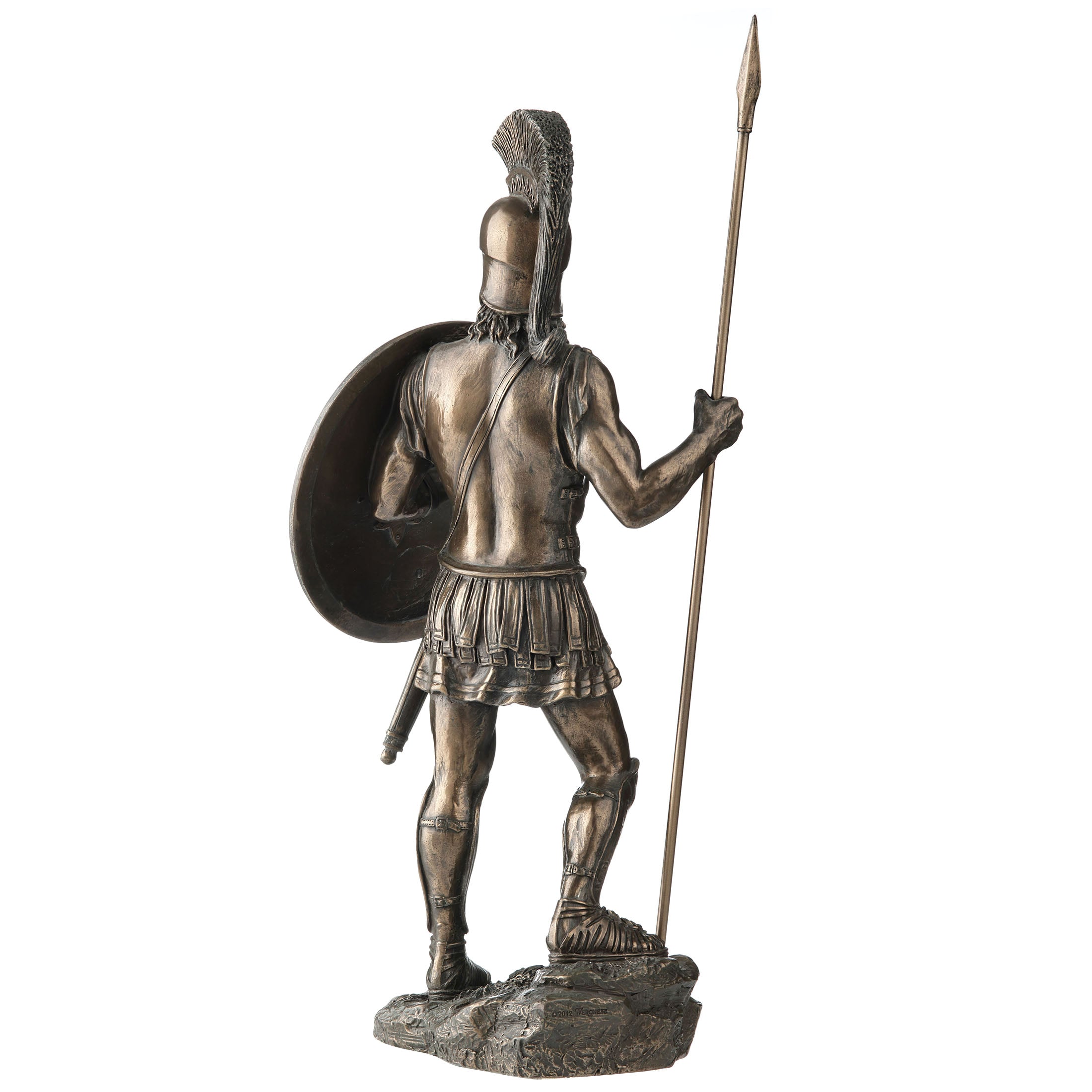 Spartan Warrior With Spear And Hoplite Shield