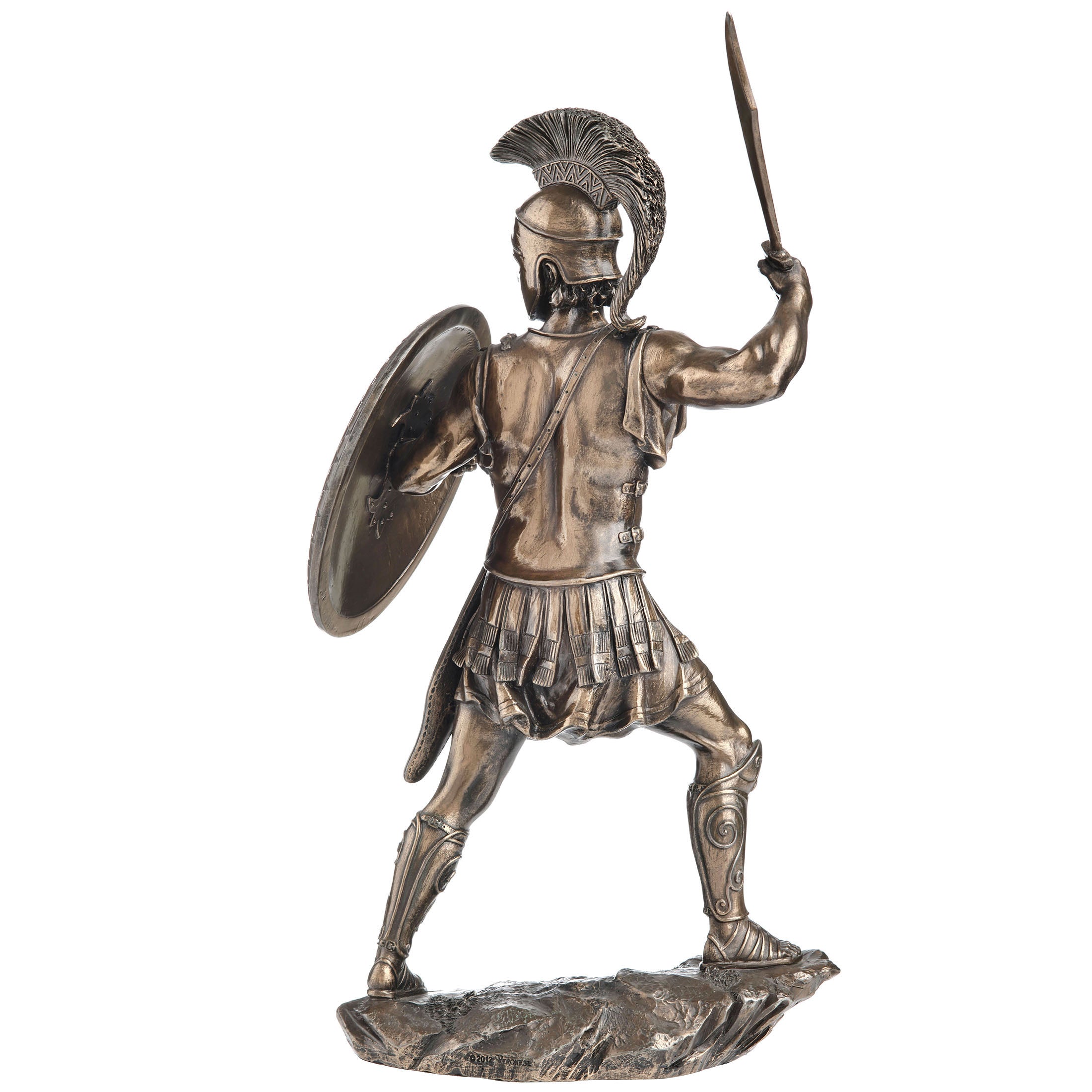 Spartan Warrior With Sword And Hoplite Shield